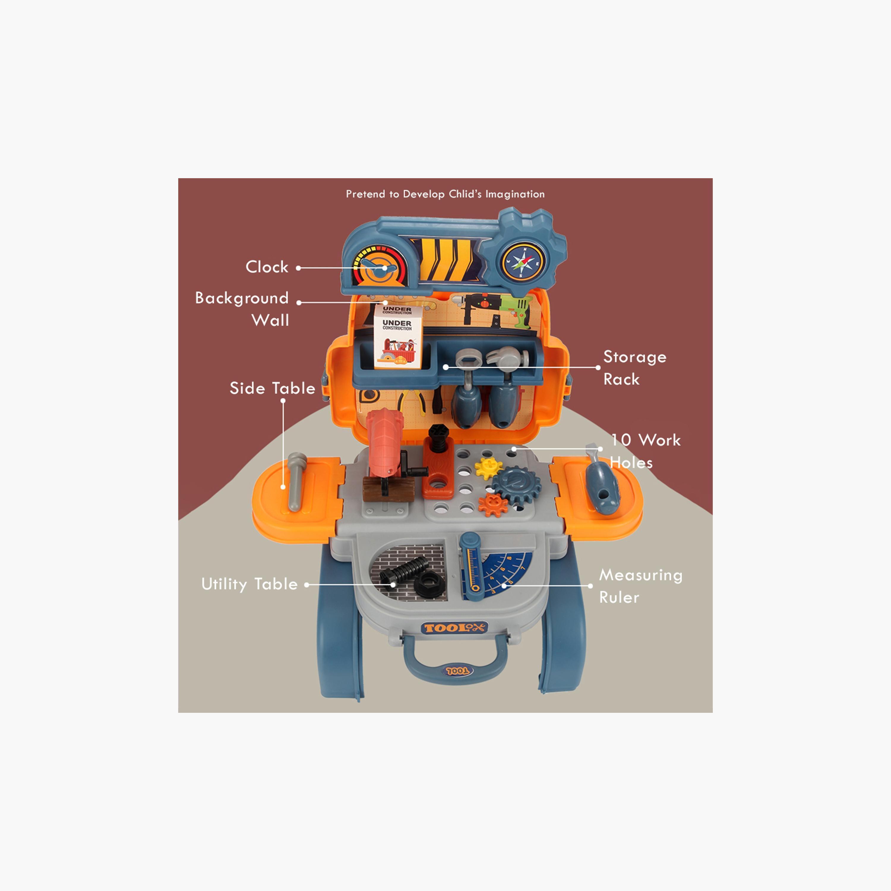 مجموعة لعب أدوات الميكانيكي في شنطة ظهر 23 قطعة من ليتل ستوري-toys-roleplay-toolsandconstructionsets-image-2