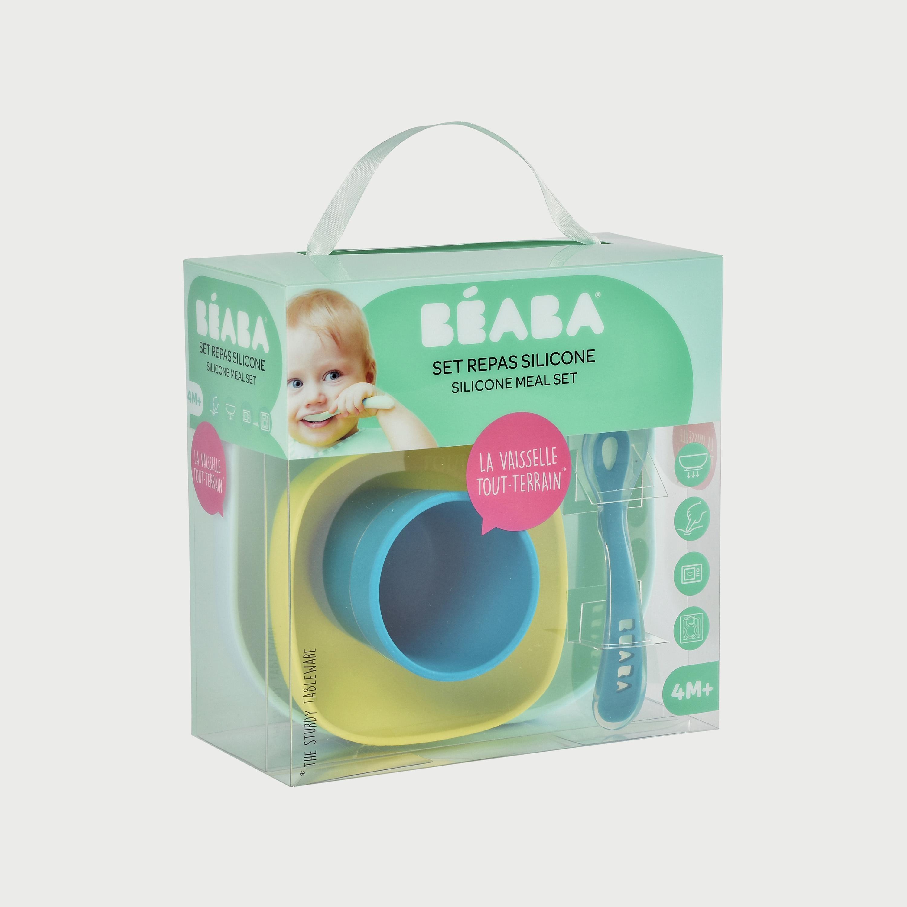 طقم الوجبات 4 قطع من السيليكون من بيبا-baby-feeding-mealtimeessentials-image-4