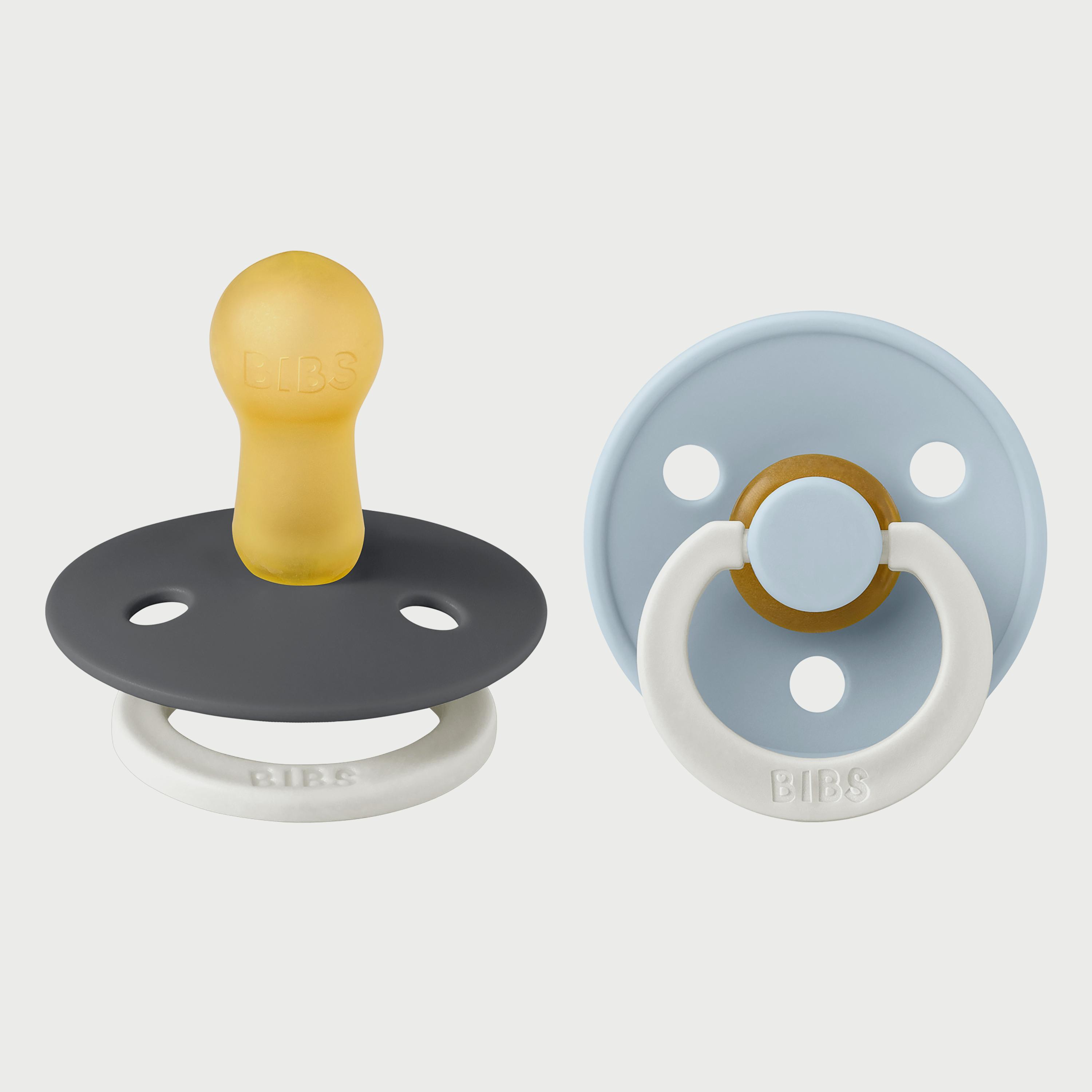 BIBS Pack of 2 Colour Latex S2-baby-feeding-pacifiers-image-1