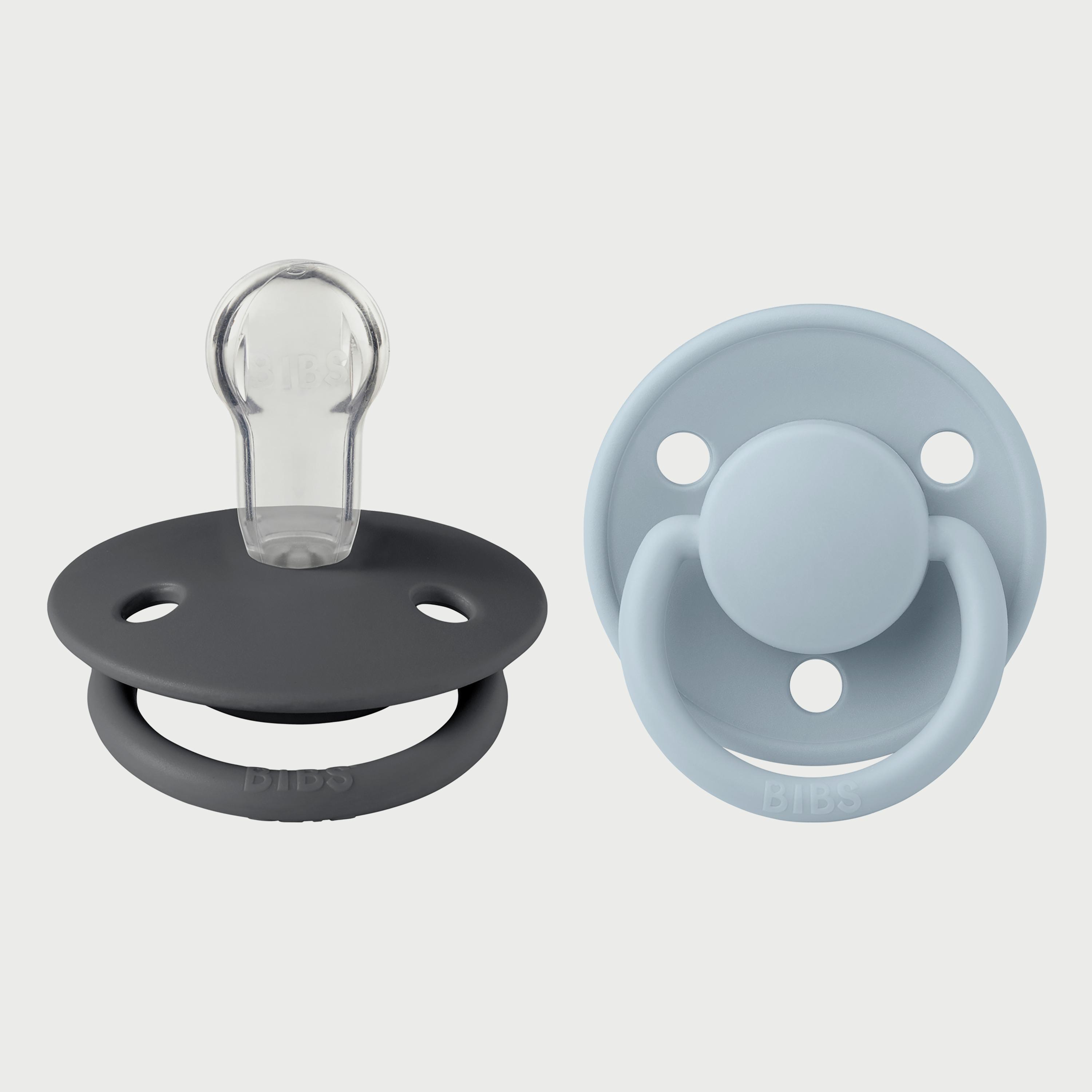 BIBS Pack of 2 De Lux Silicone Onesize-baby-feeding-pacifiers-image-1