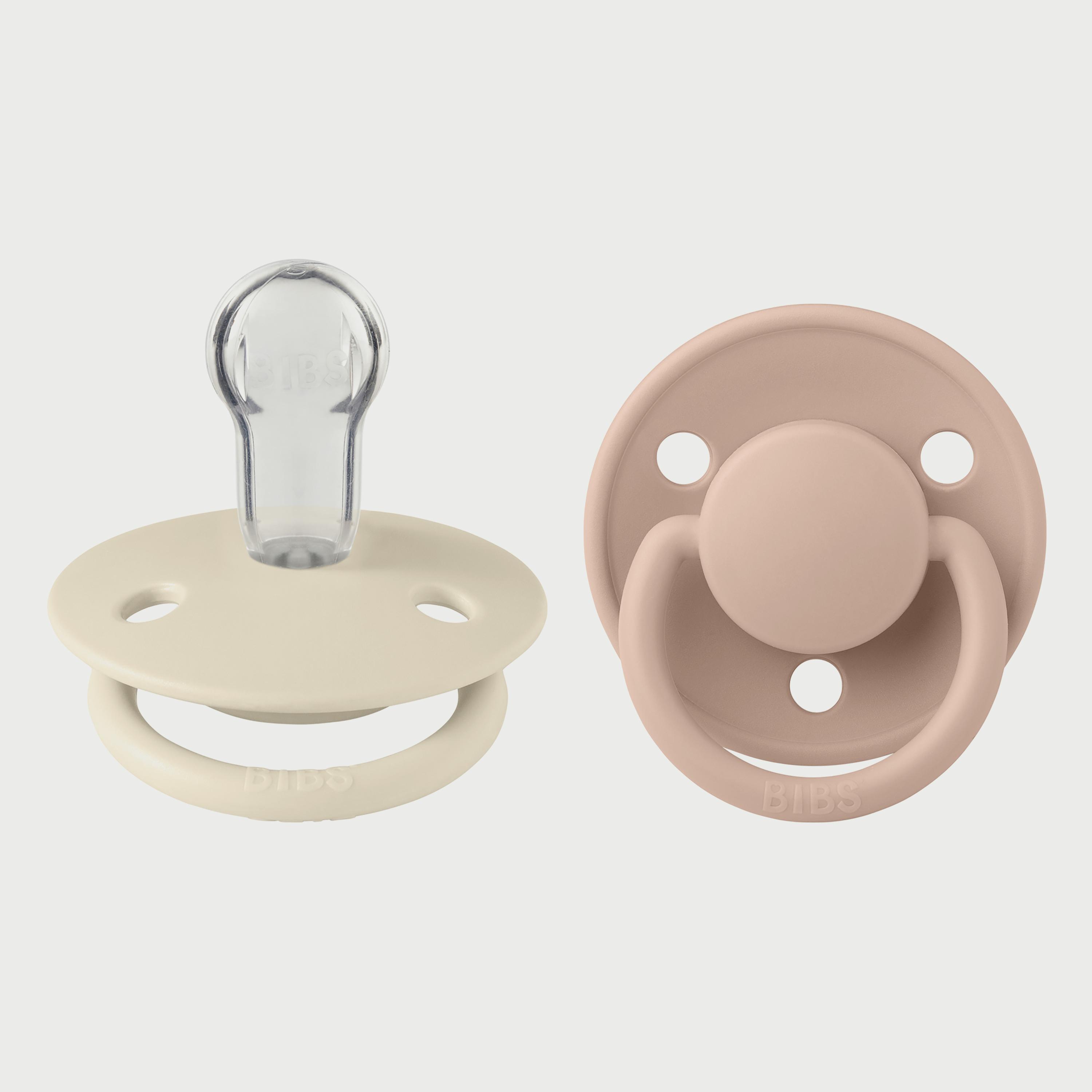 عبوة من قطعتين من دي لوكس سيليكون مقاس واحد من بيبس-baby-feeding-pacifiers-image-1