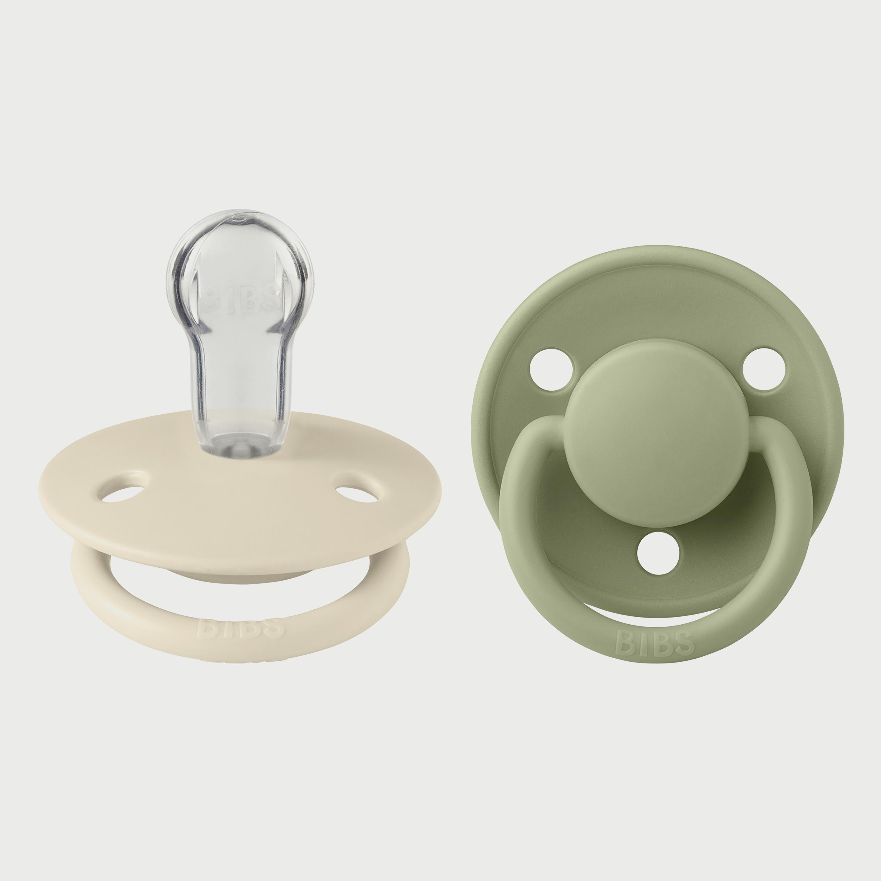 عبوة من قطعتين من دي لوكس سيليكون مقاس واحد من بيبس-baby-feeding-pacifiers-image-1