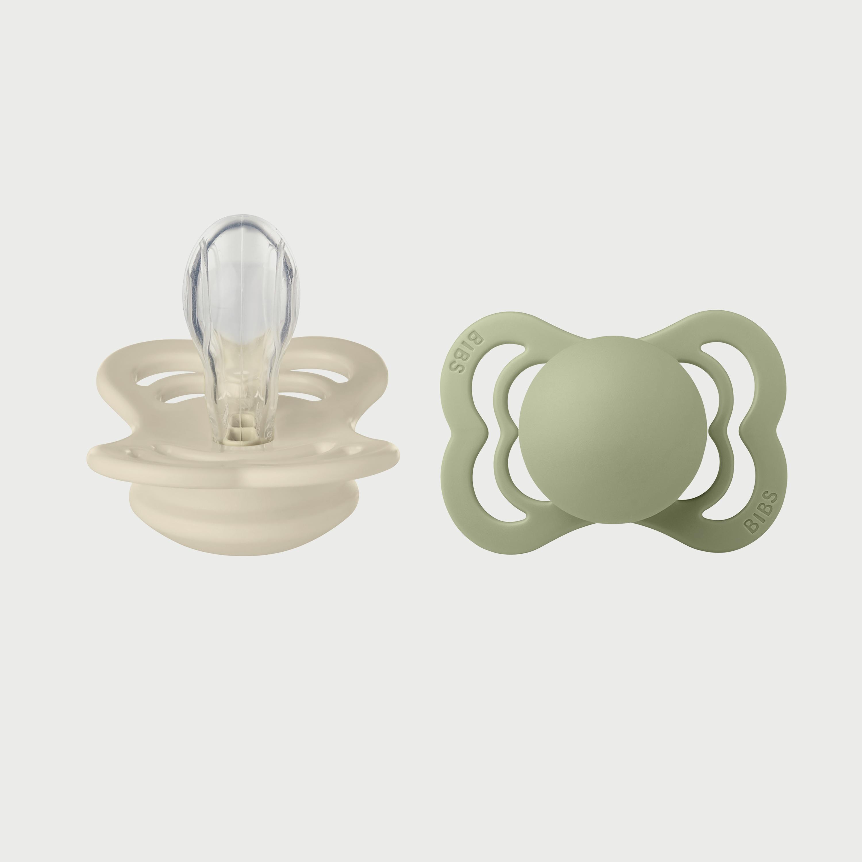 عبوة من قطعتين من سوبريم سيليكون S1 من بيبس-baby-feeding-pacifiers-image-1