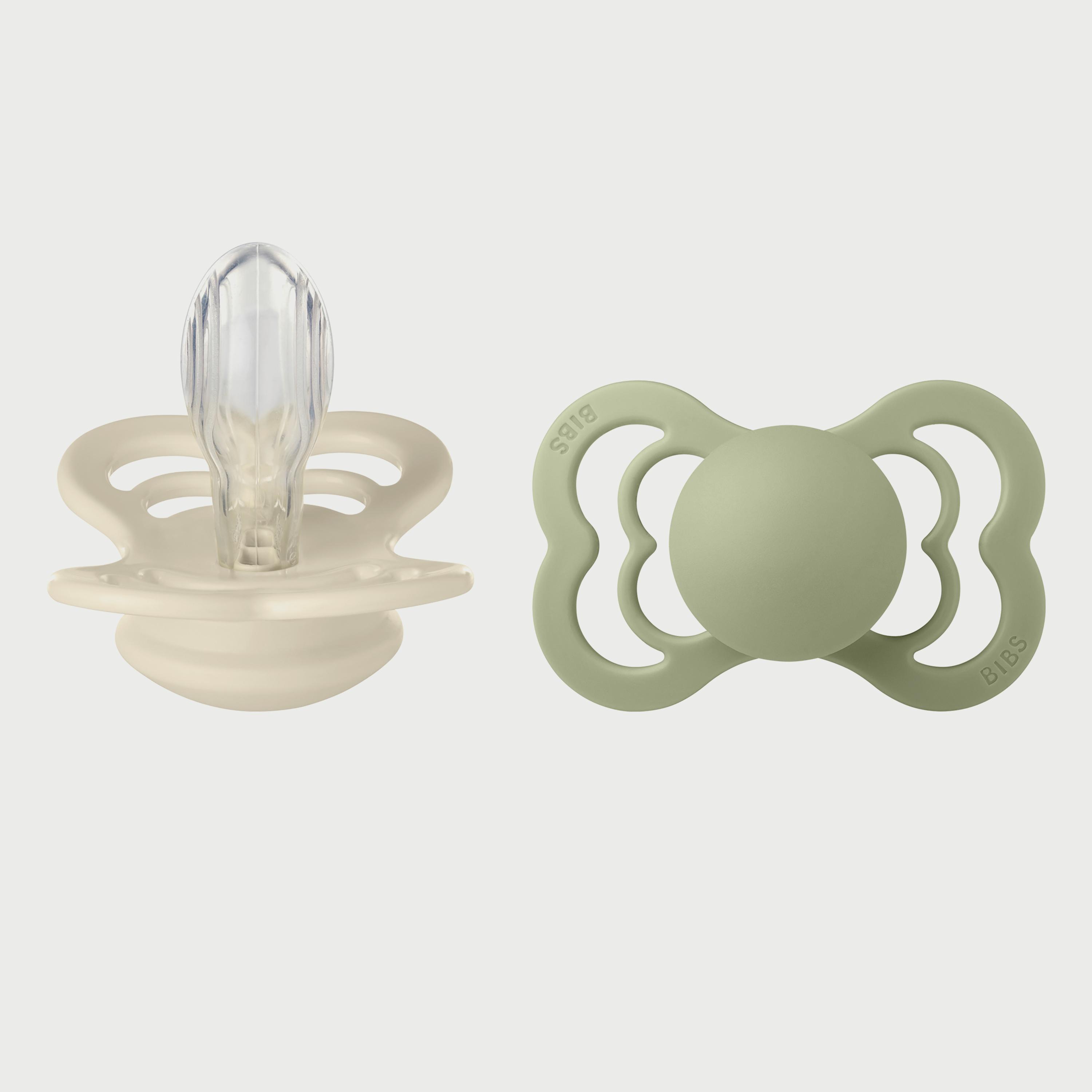 عبوة من قطعتين من سوبريم سيليكون S2 من بيبس-baby-feeding-pacifiers-image-1