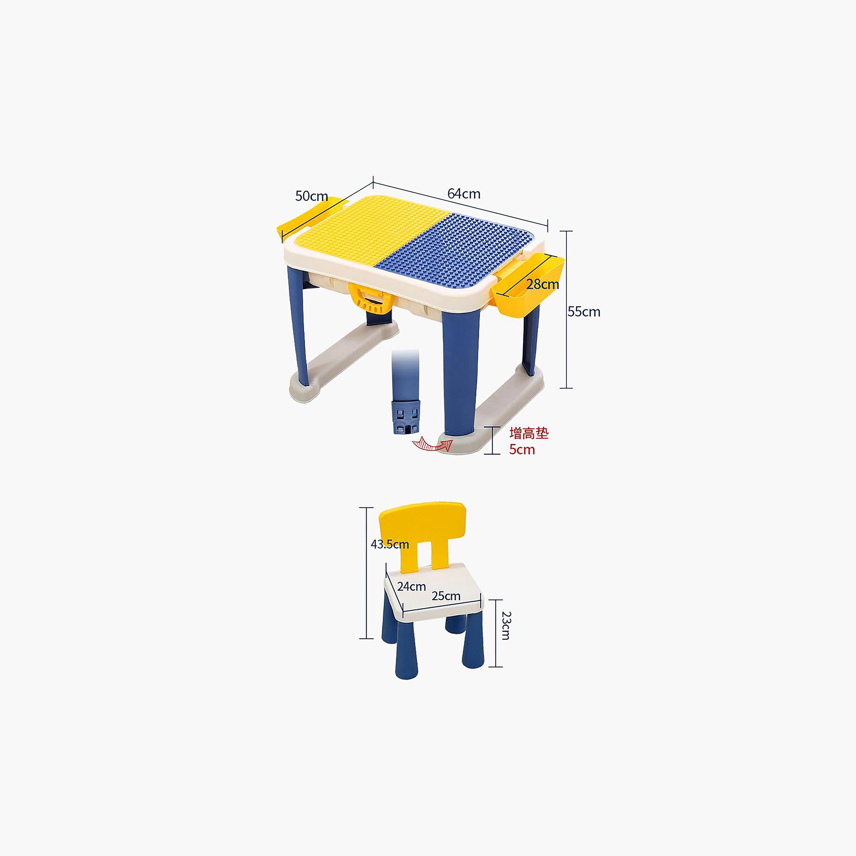 Hoda Way 3-in-1 Building Blocks Table with Storage - 145 Pieces-toys-buildingblocks-blocks-image-10