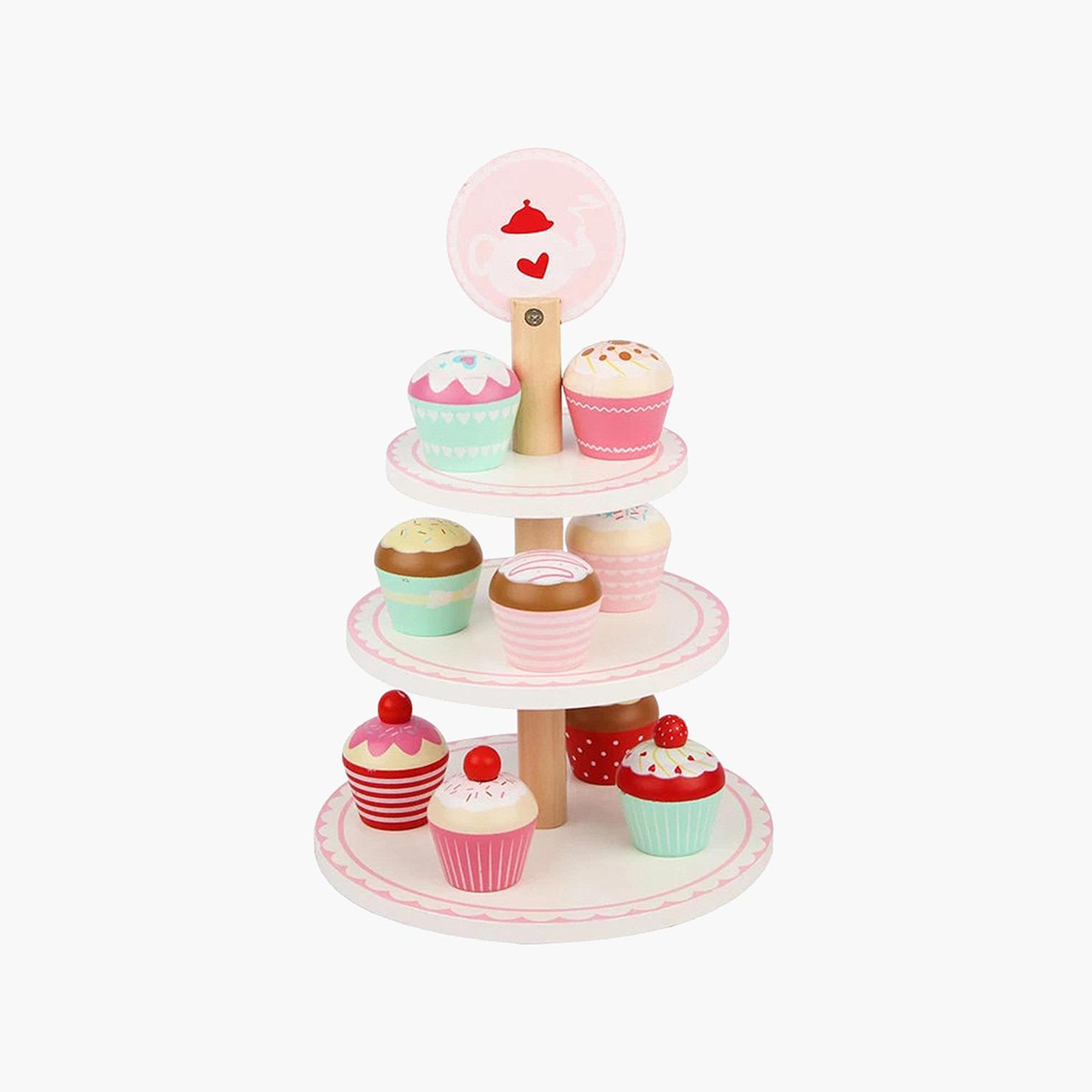 Basmah Wooden Cupcake Stand Playset-toys-roleplay-kitchensets-image-1