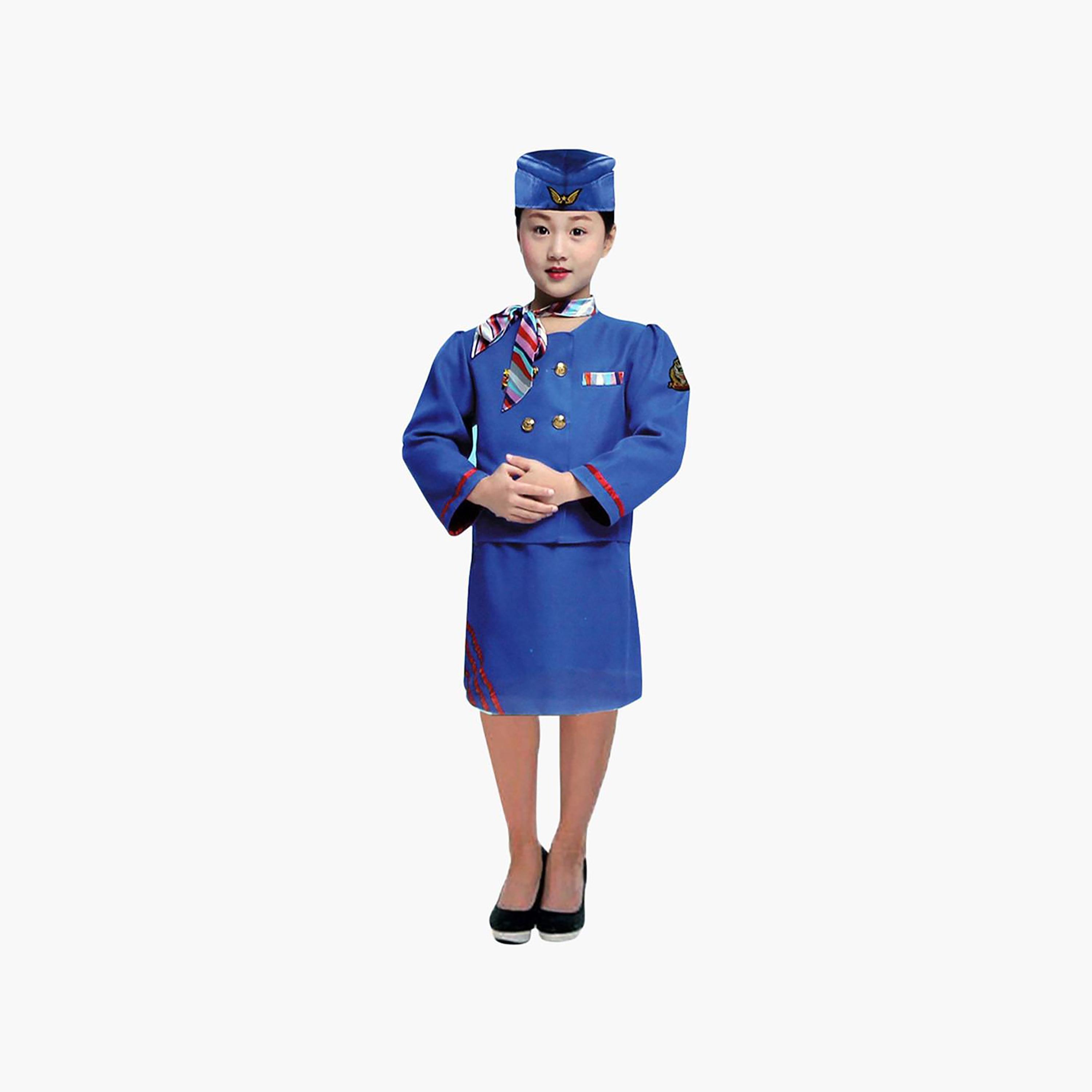 All Red Womens Flight Attendant Costume | Womens Air Hostess Costume