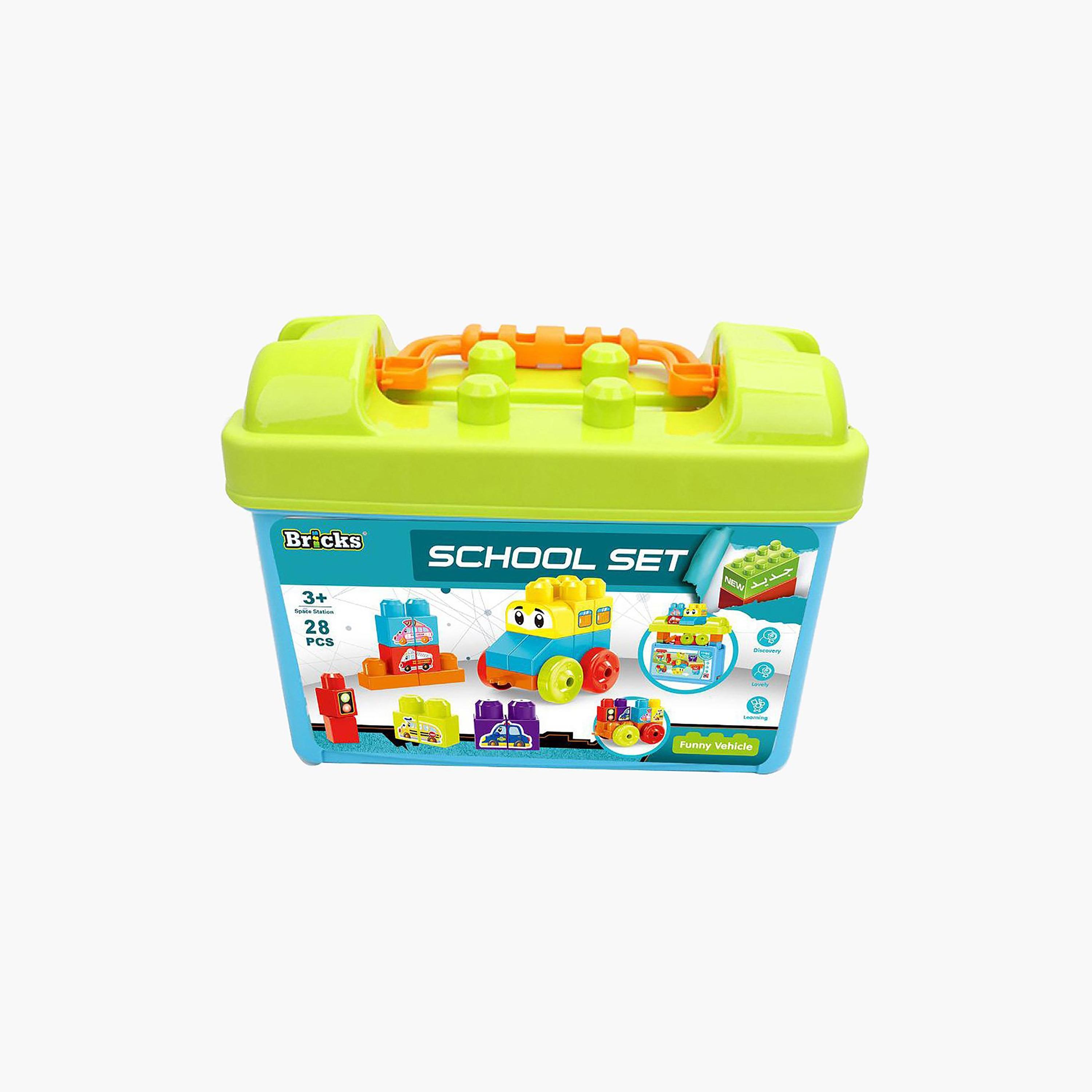 Bricks School Blocks Set - 28 Pieces-toys-buildingblocks-blocks-image-2