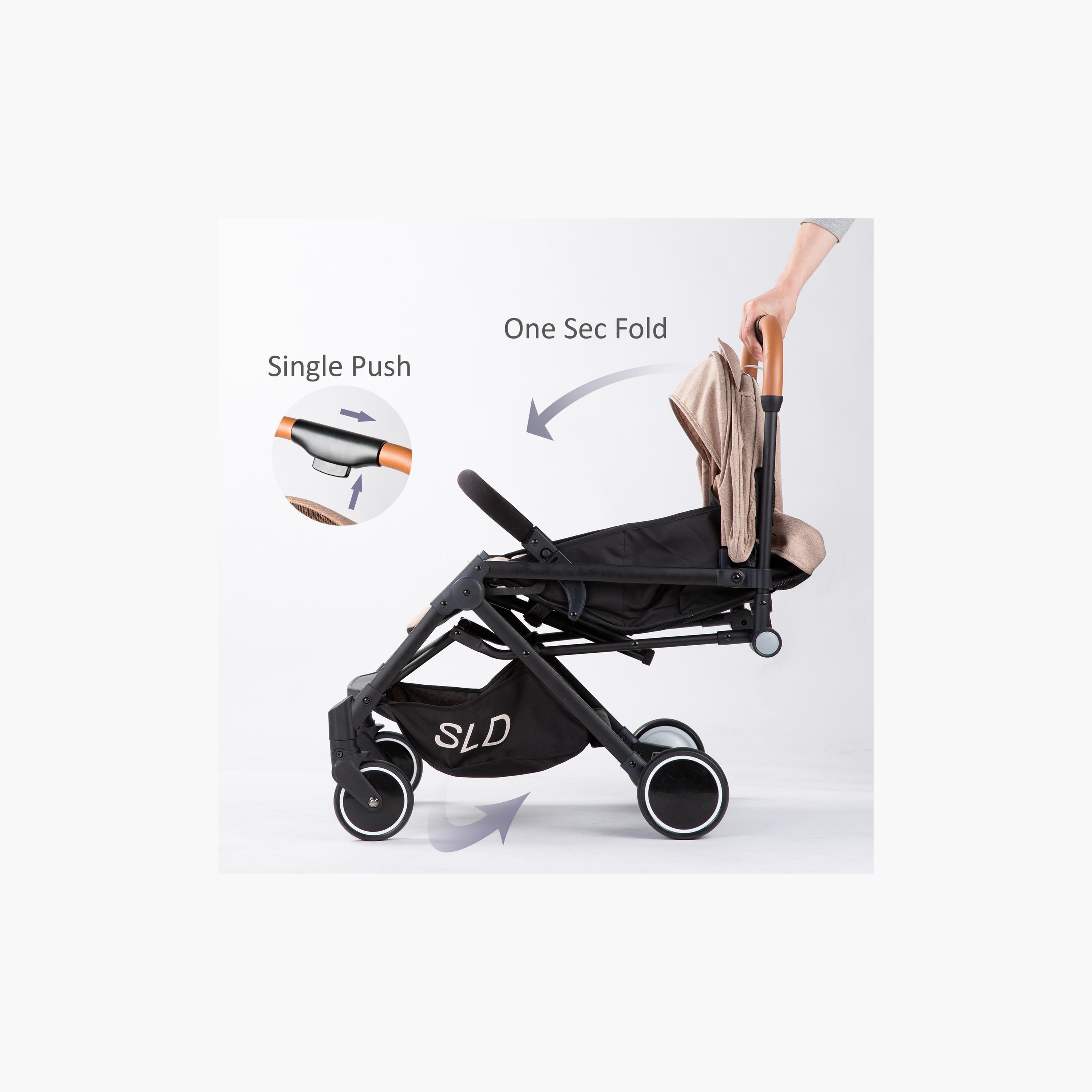 عربة أطفال إس إل دي ترافيل لايت مع شنطة حمل من تيكنوم - كاكي-baby-gear-strollersandprams-strollers-image-1