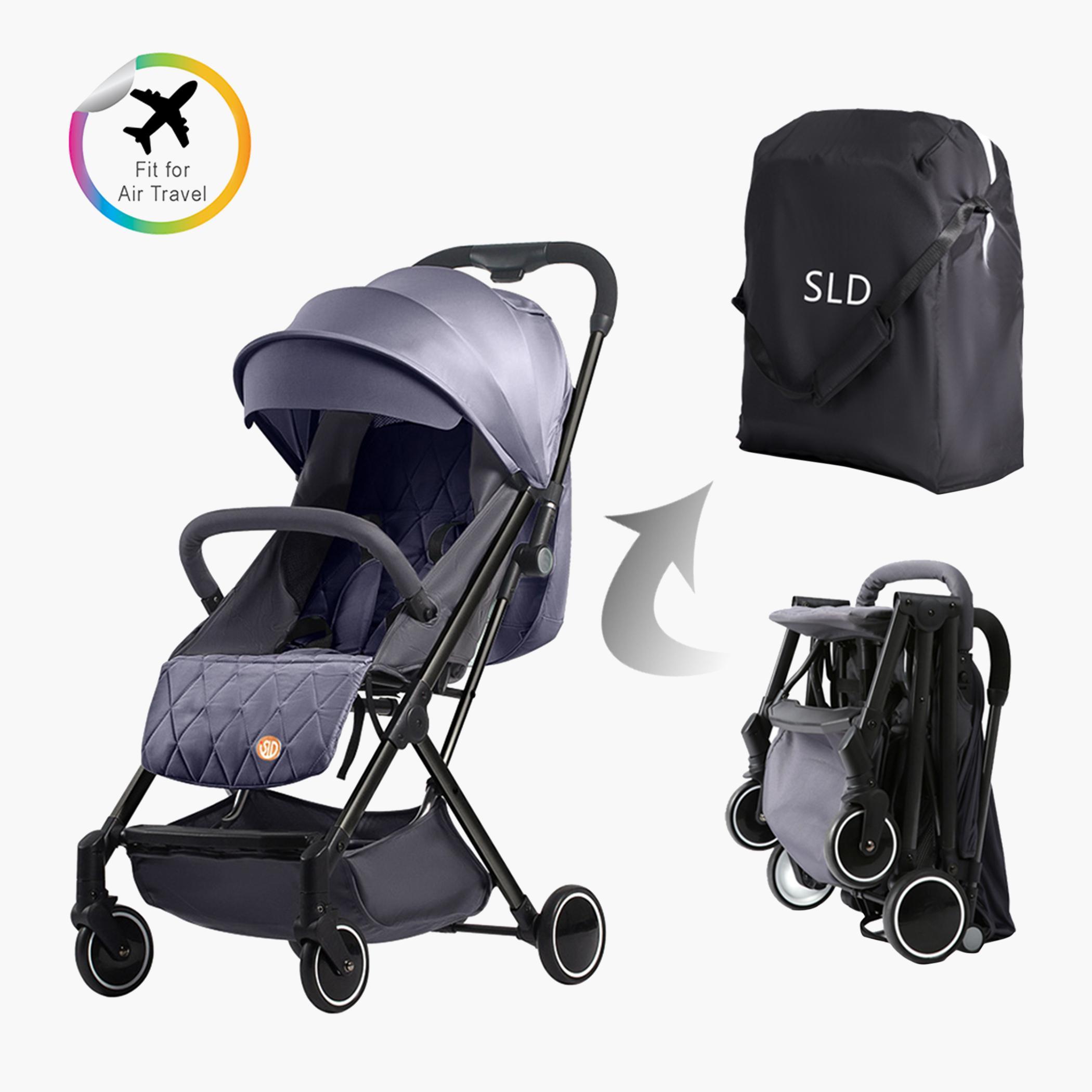 Teknum SLD Travel Lite Stroller with Carry Bag - Black-baby-gear-strollersandprams-strollers-image-1