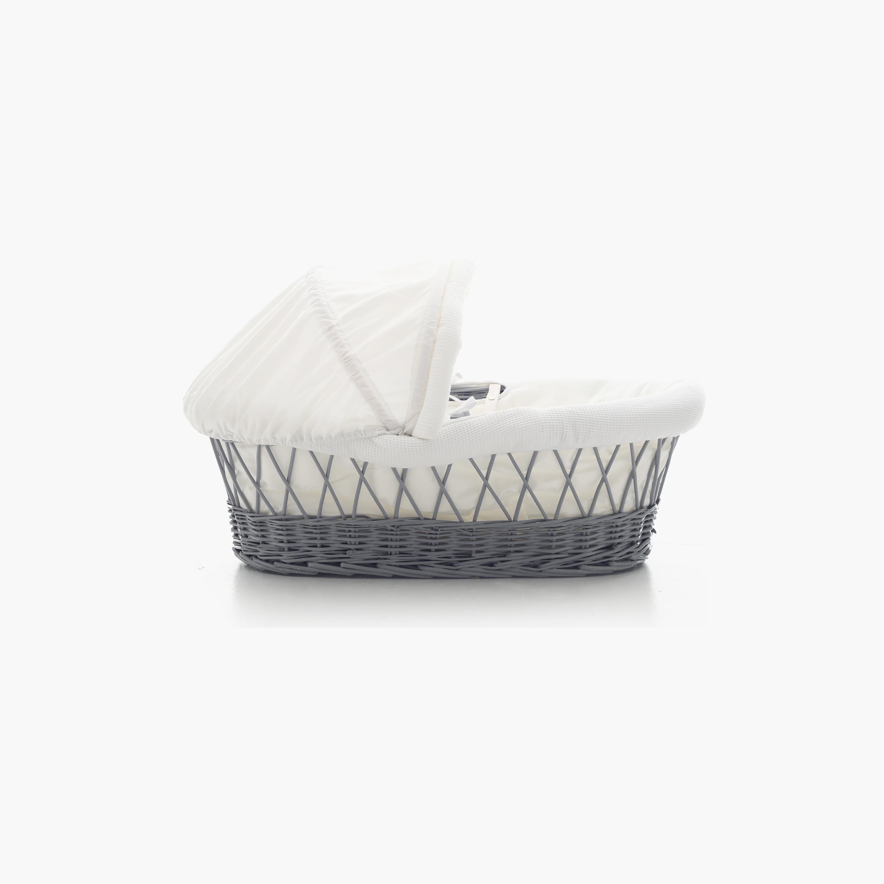 Teknum Infant Wicker Moses Basket with Waffle Bedding-baby-nursery-furniture-mosesbaskets-image-2