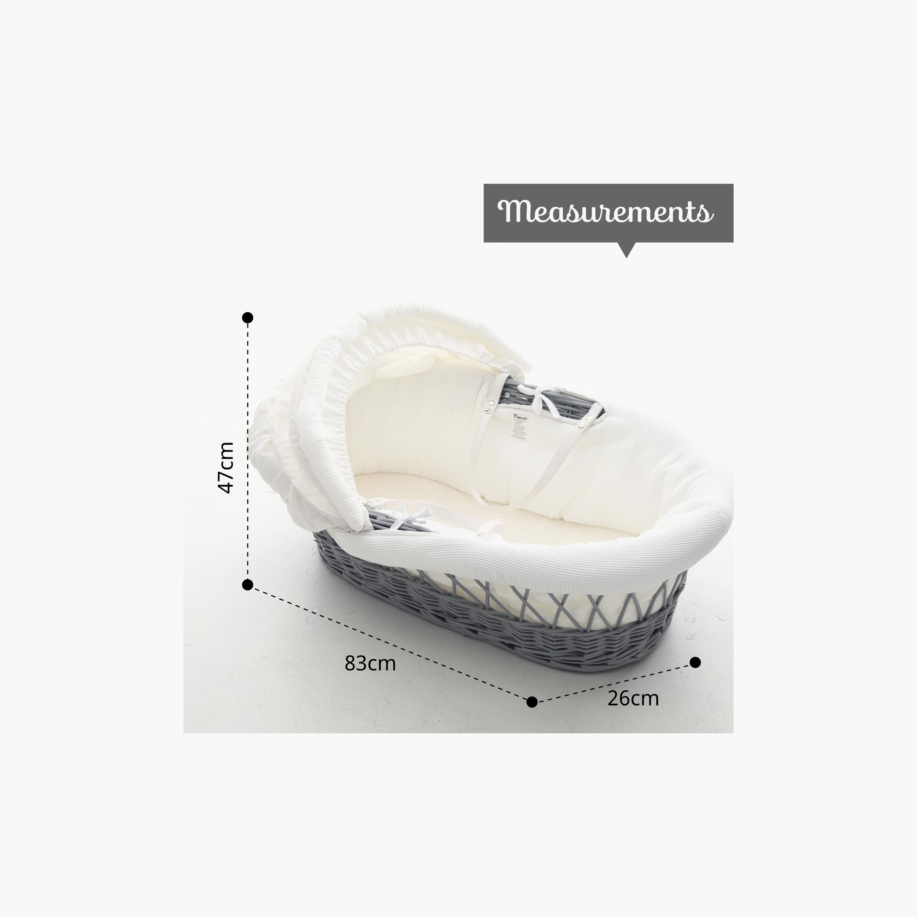 Teknum Infant Wicker Moses Basket with Waffle Bedding-baby-nursery-furniture-mosesbaskets-image-6