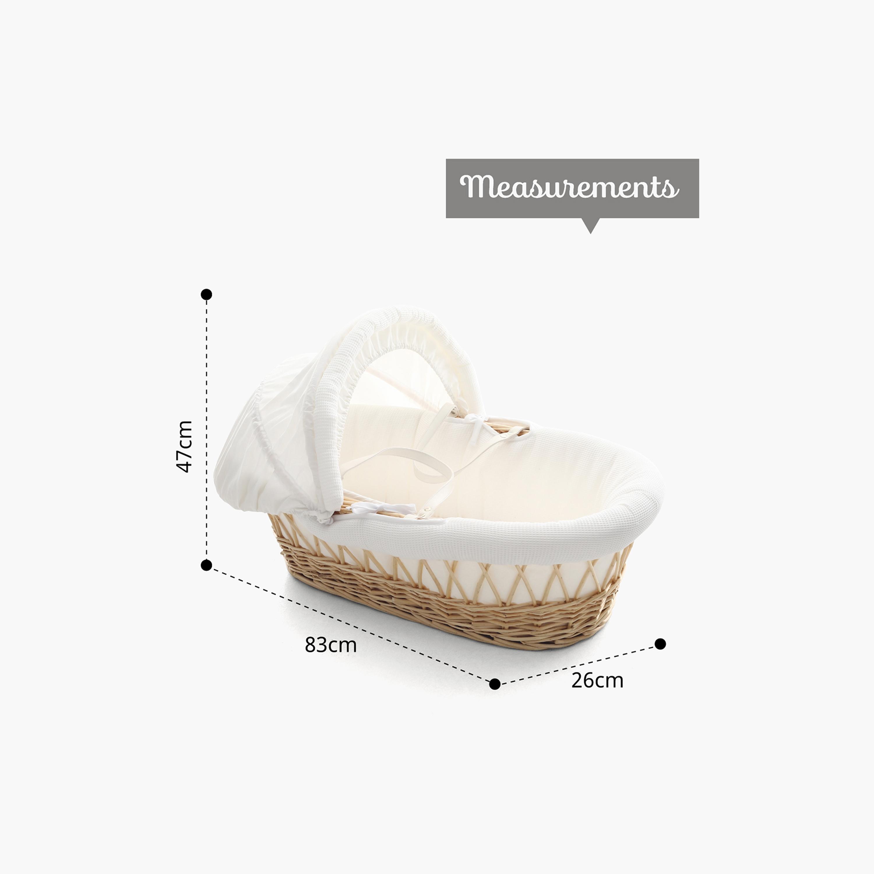 سلة موسى خوص للرضع مع مفروشات وافل وحامل هزاز من تيكنوم-baby-nursery-furniture-mosesbaskets-image-5