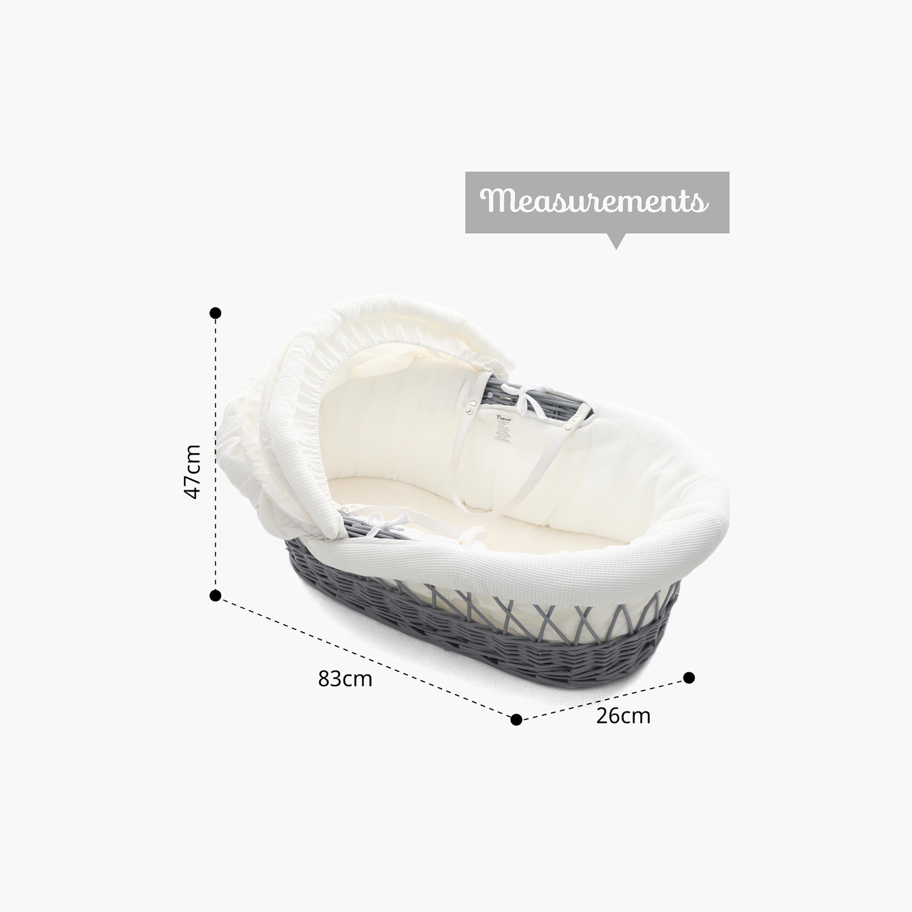 سلة موسى خوص للرضع مع فرش وافل وحامل هزاز من تيكنوم-baby-nursery-furniture-mosesbaskets-image-6