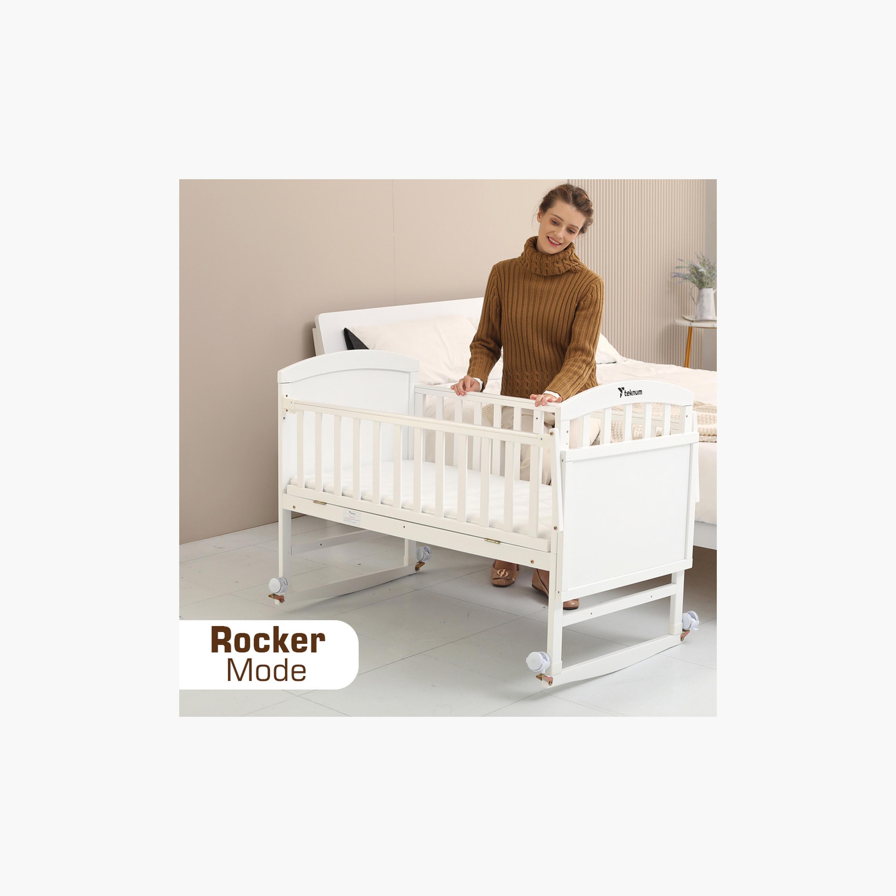 Teknum 7-in-1 Convertible Bed with Mattress and Mosquito Net - 0-12 years-baby-nursery-furniture-cribsandbeds-babycribs-image-3