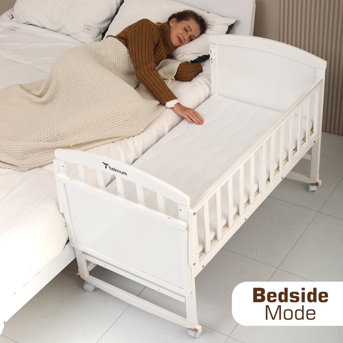 Teknum 7-in-1 Convertible Bed with Mattress and Mosquito Net - 0-12 years-baby-nursery-furniture-cribsandbeds-babycribs-image-6