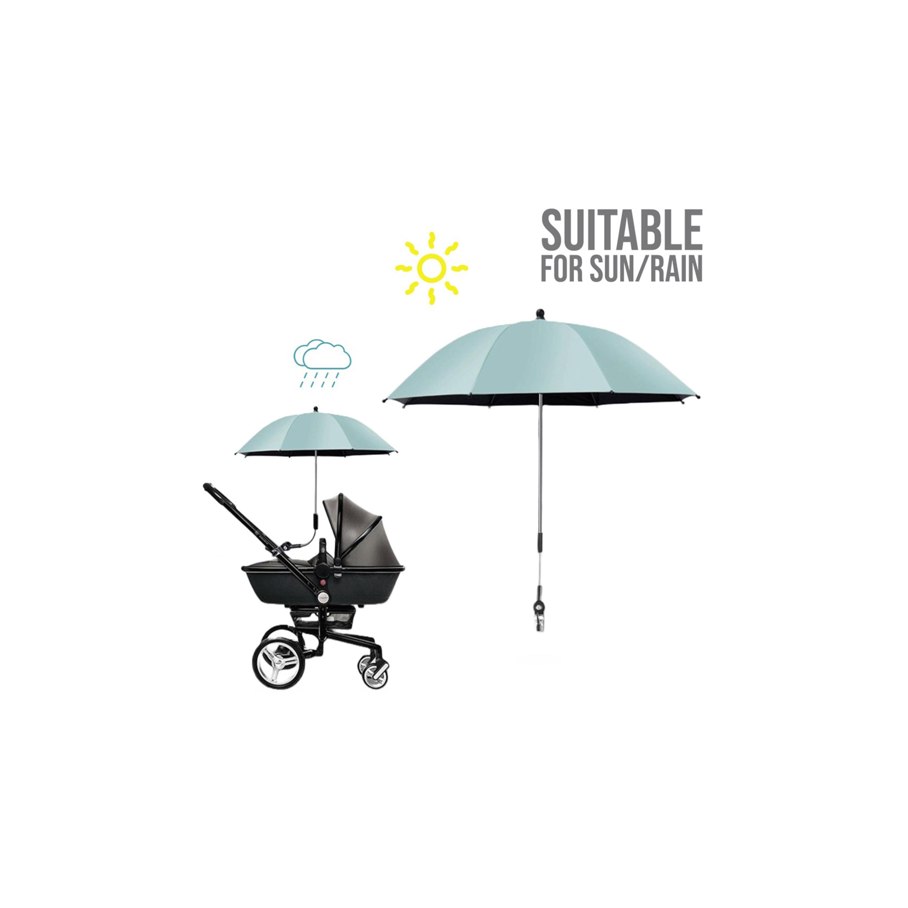 مظلة عربة أطفال عالمية قابلة للدوران 360 درجة مع مشبك حامل من تيكنوم-baby-gear-strollersandprams-accessories-image-2