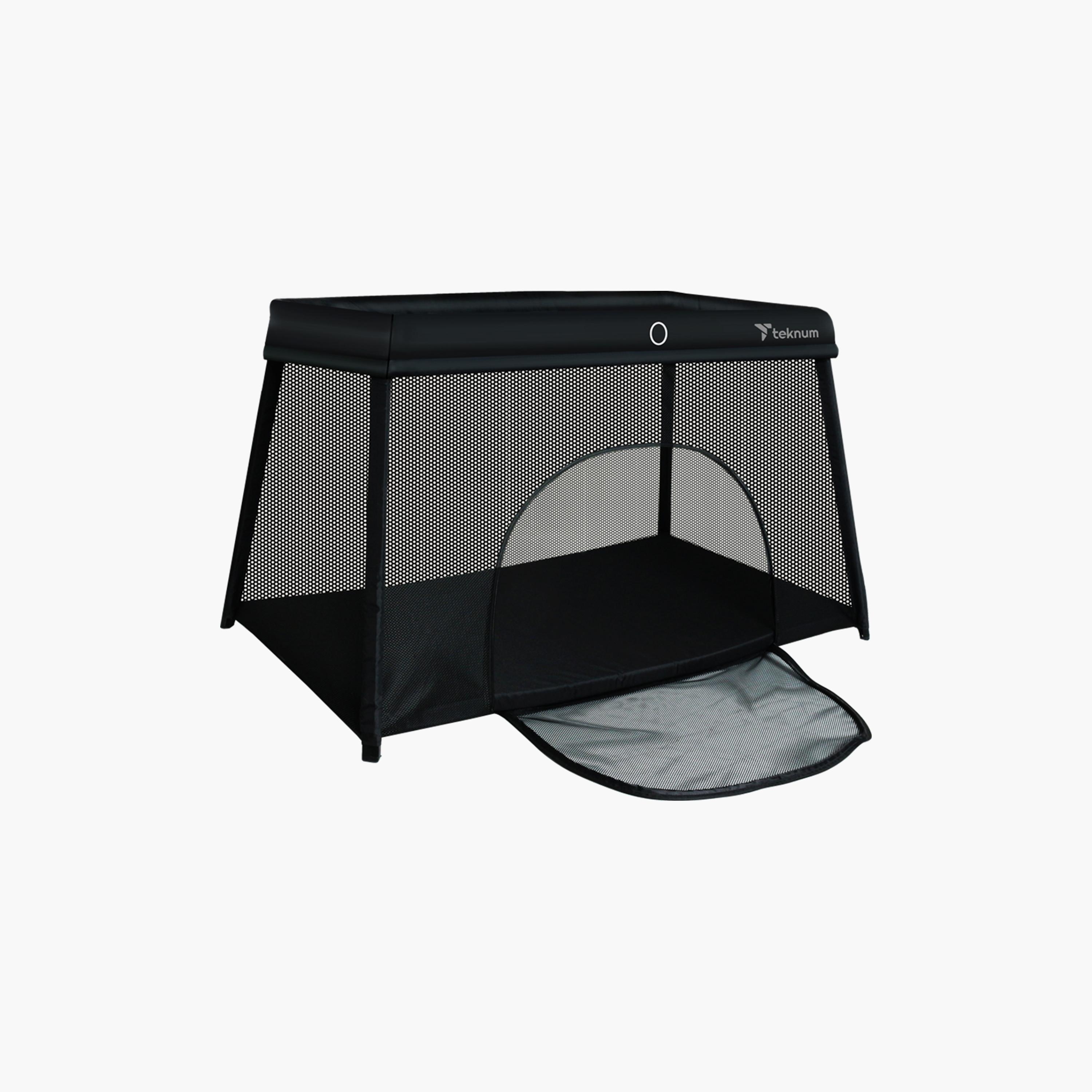 Teknum Portable Quick Fold Playard and Cot with Zipper Door and Carry Bag-baby-gear-travelcots-image-2