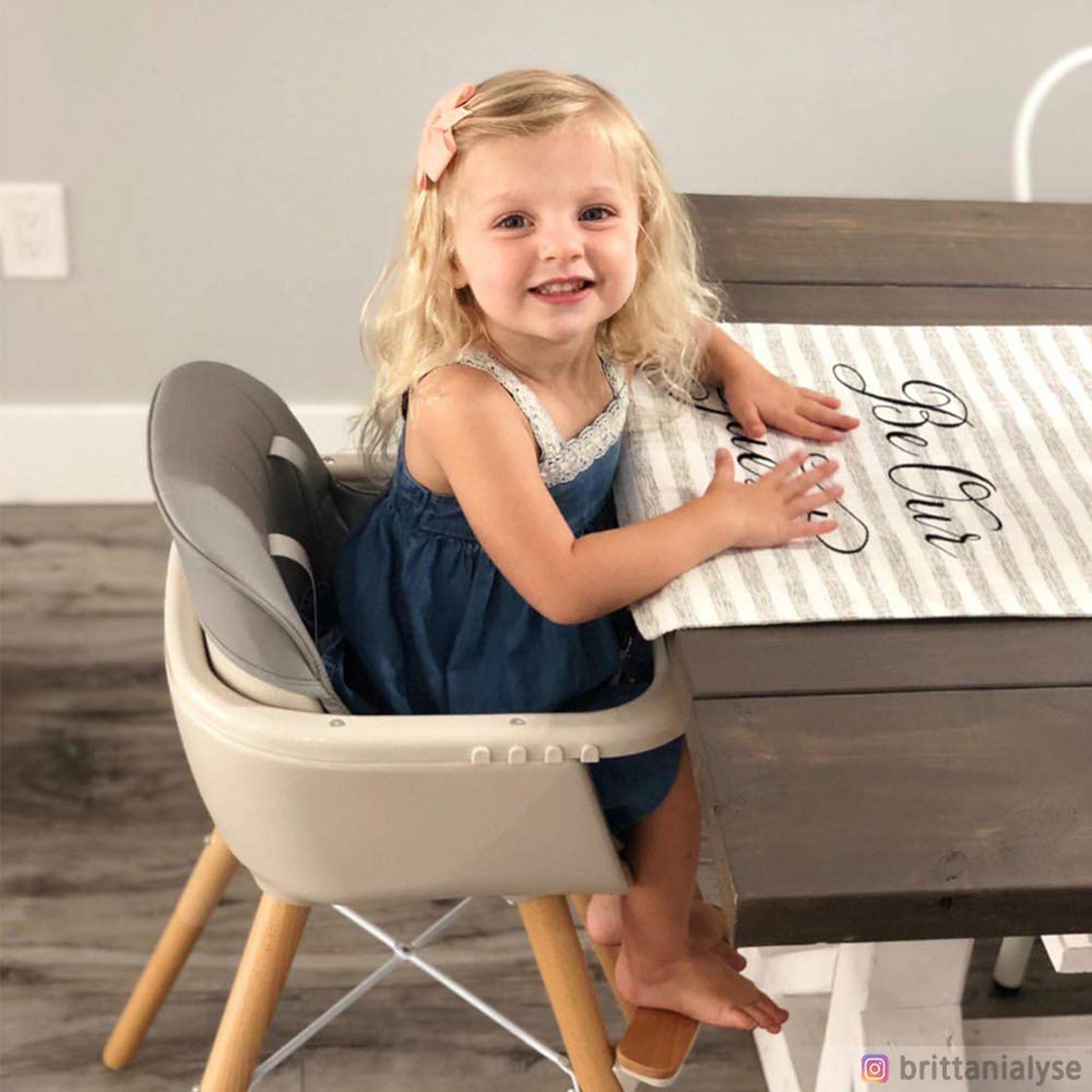 Teknum Premium Dual Height Wooden High Chair - Grey-baby-feeding-highchairsandboosters-image-11
