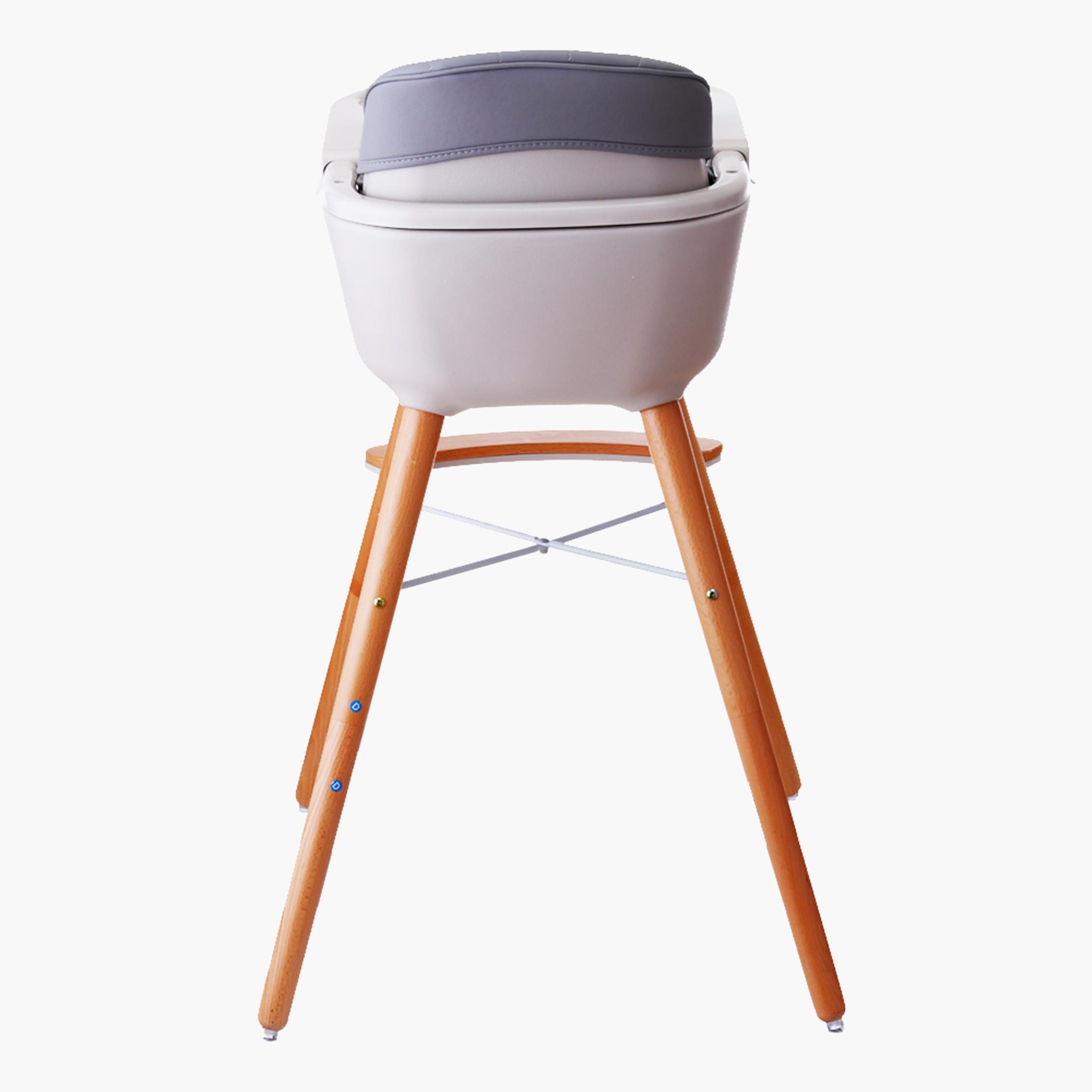Teknum Premium Dual Height Wooden High Chair - Grey-baby-feeding-highchairsandboosters-image-8
