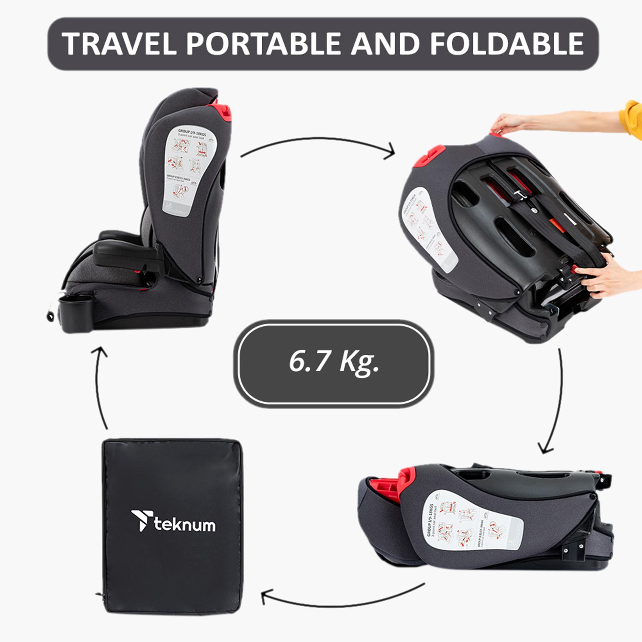 Foldable rear facing outlet car seat