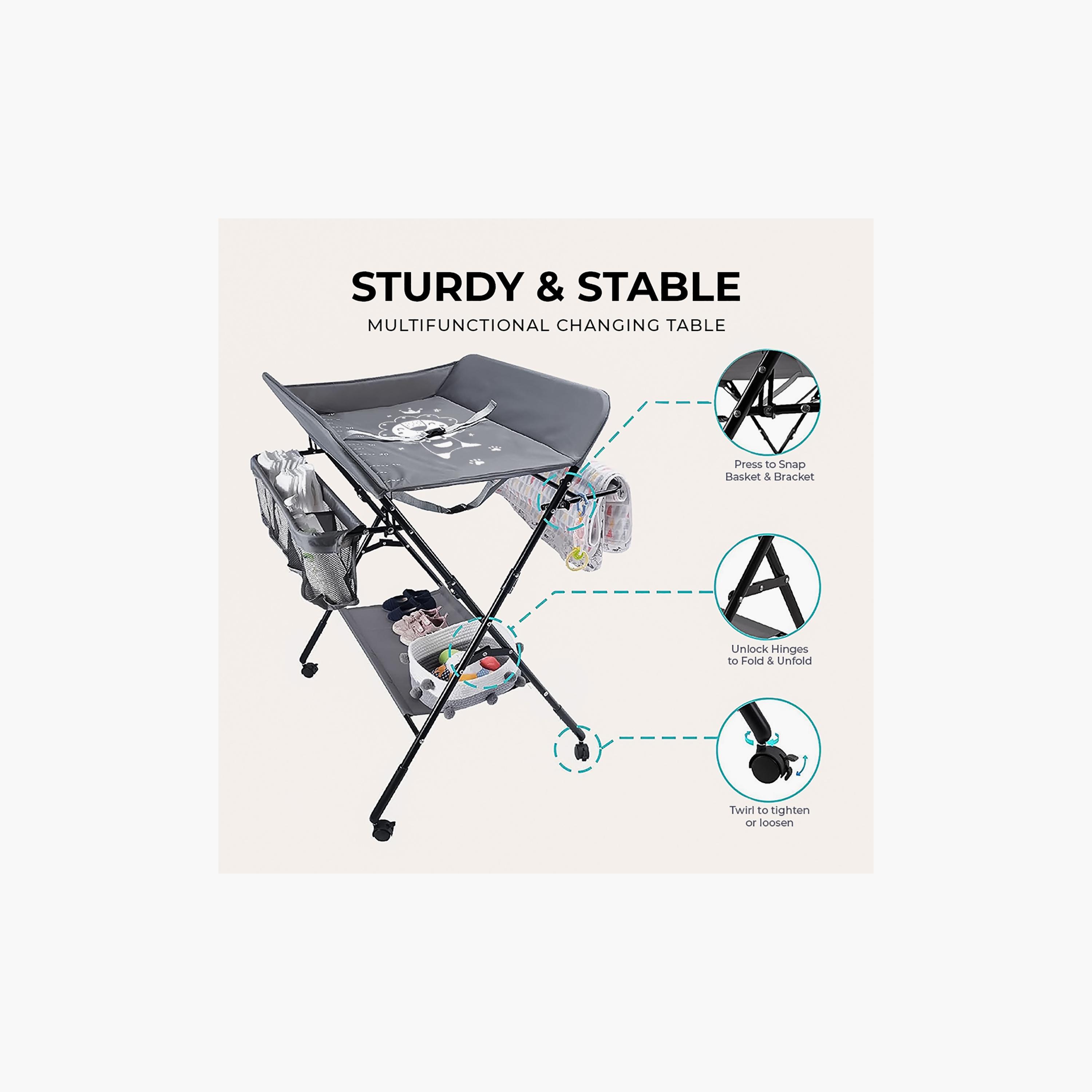Teknum 4-in-1 Diaper Changing Table with Organizer-baby-bathandcare-changingtables-image-2