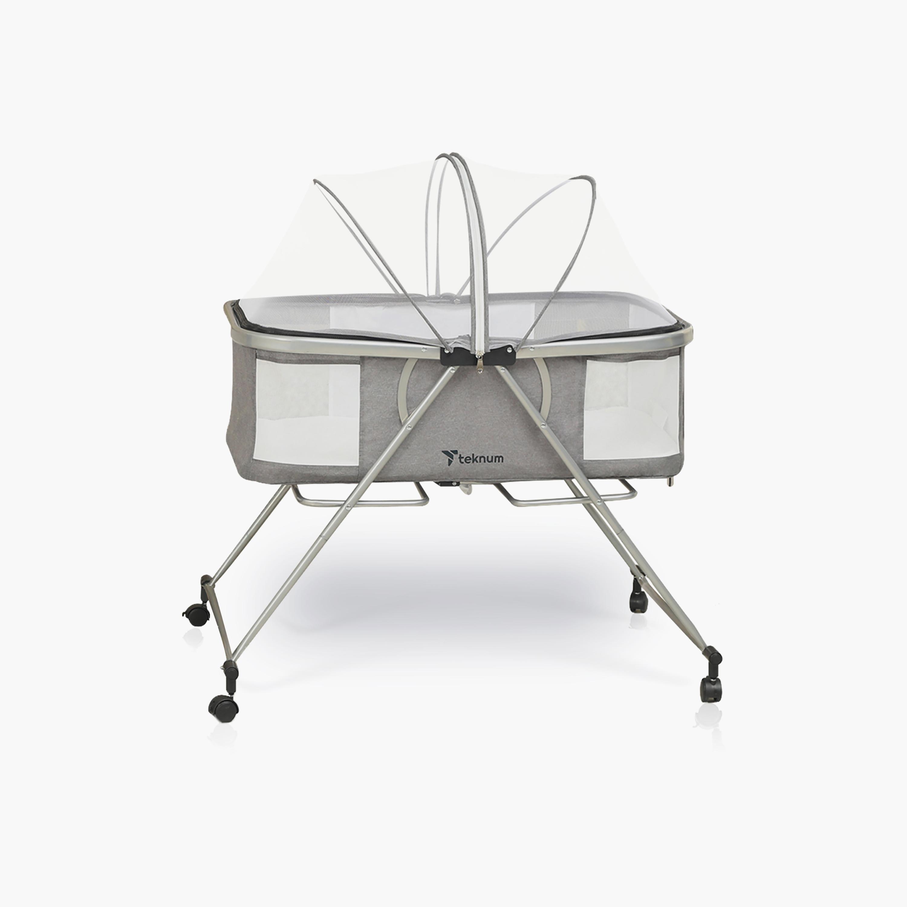 Teknum 3-in-1 Baby Cradle with Mosquito Net and Wheels-baby-nursery-furniture-cribsandbeds-bassinets-image-1