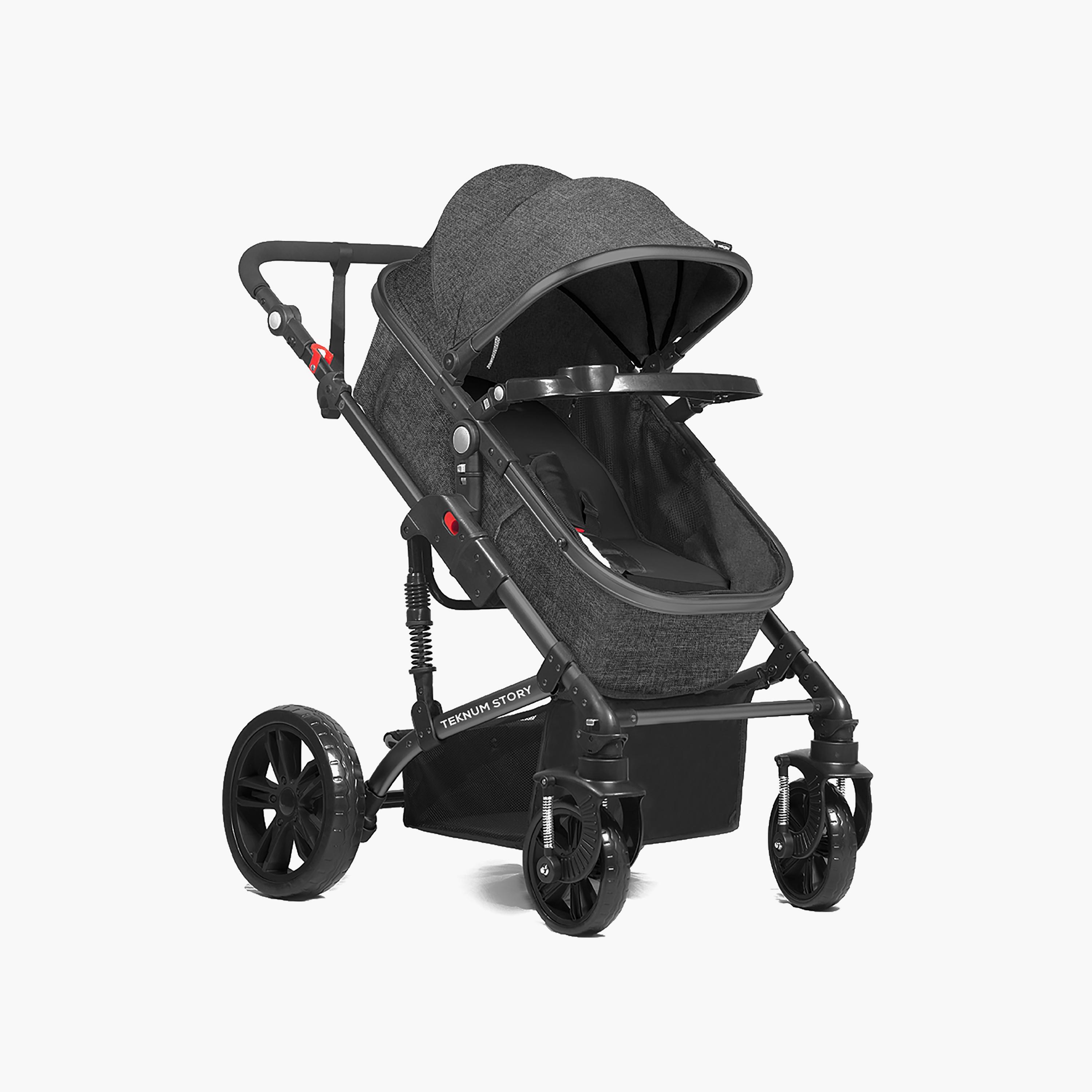 Teknum 3-in-1 Pram Stroller with Canopy - Space Grey-baby-gear-strollersandprams-strollers-image-3
