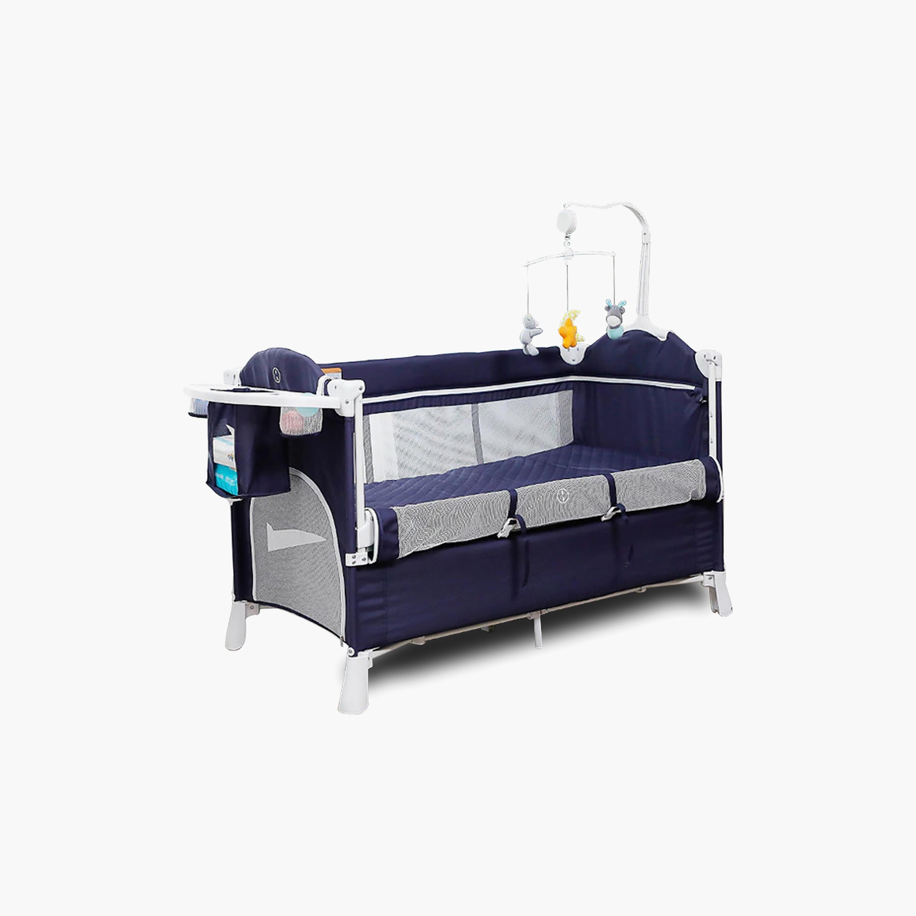 Teknum 4-in-1 Baby Bedside Co-Sleeper Bassinet and Playpen with Rocker-baby-nursery-furniture-cribsandbeds-bassinets-image-1
