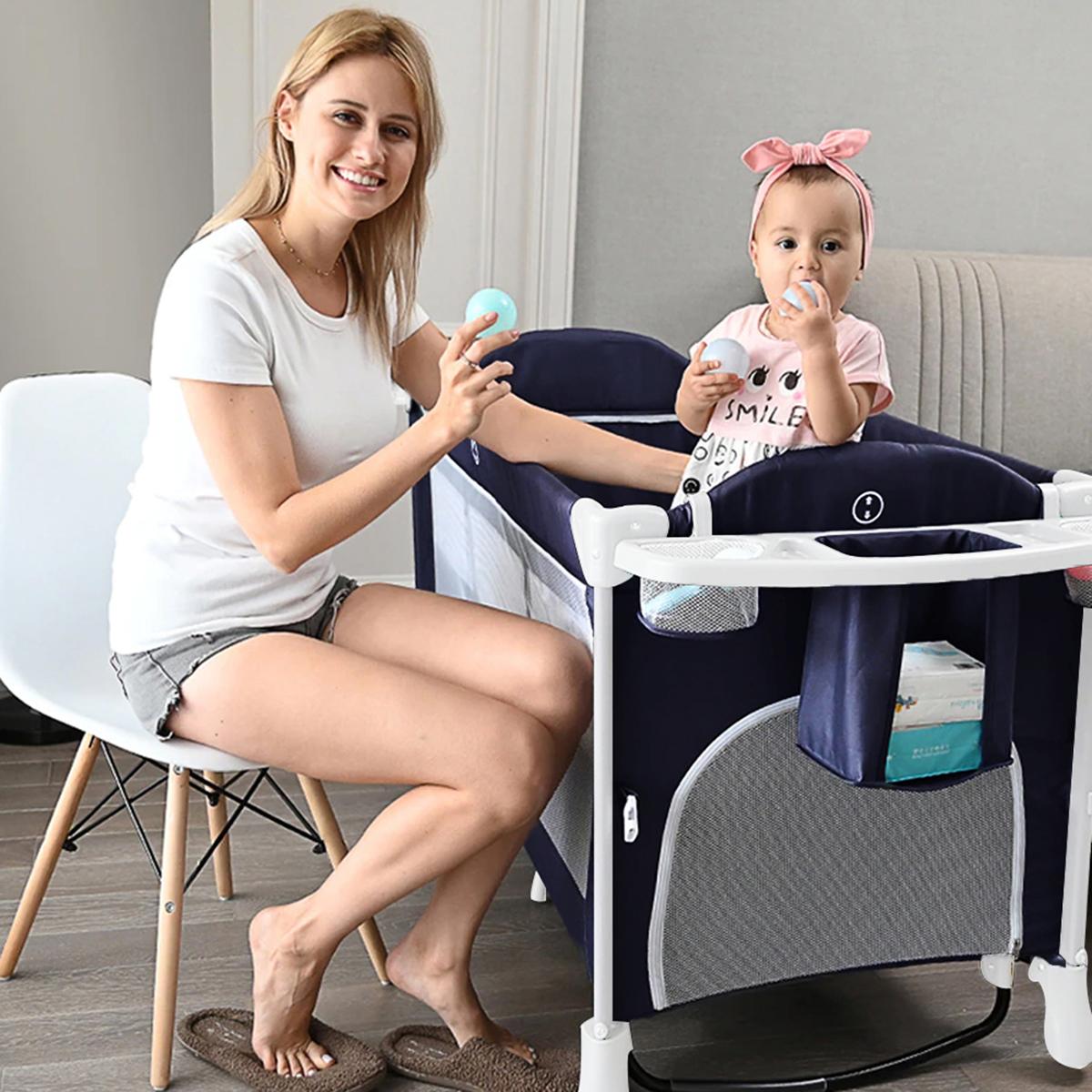 Bassinet that flips top into changing table