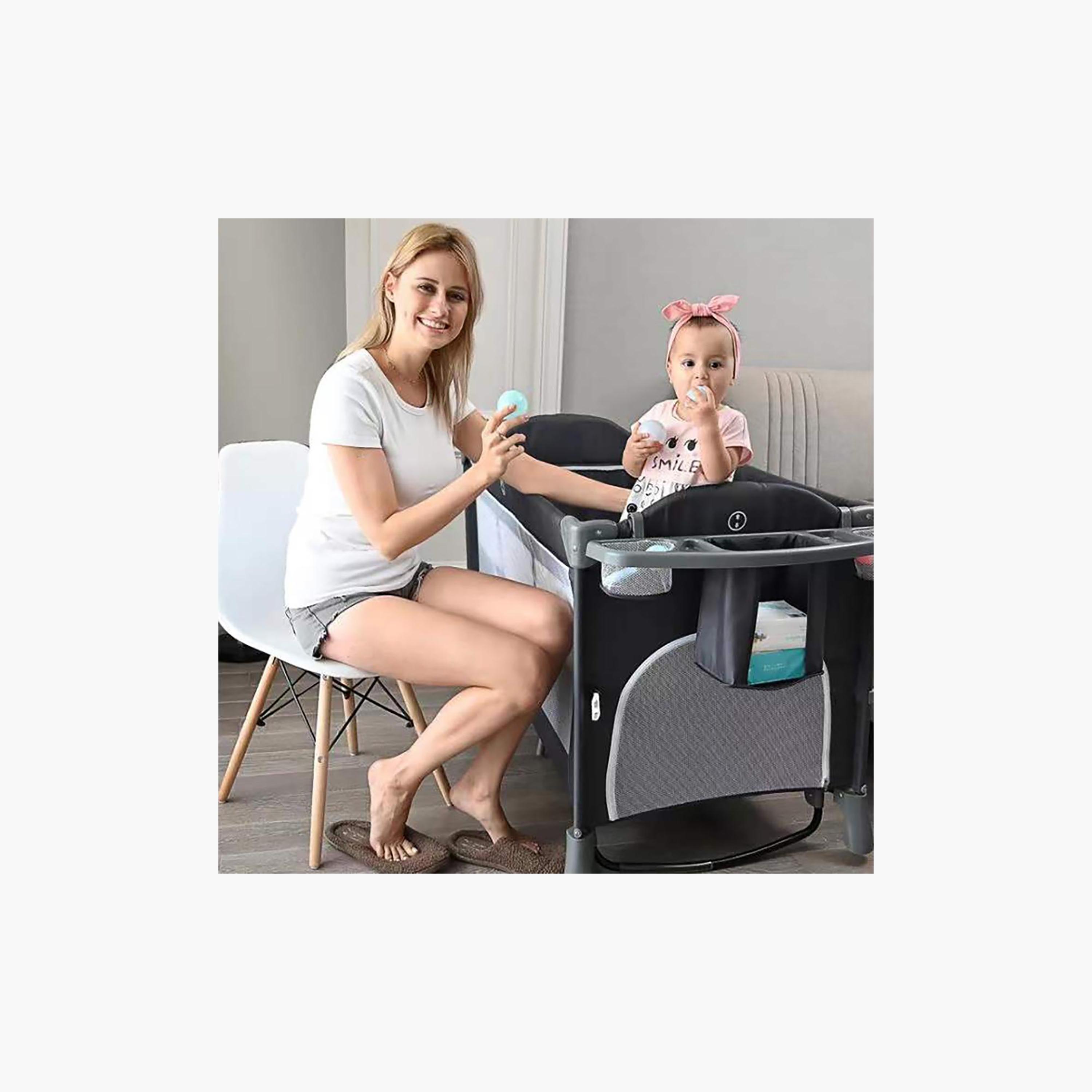 Teknum 4 -in-1 Baby Bedside Co-Sleeper Bassinet and Playpen with Rocker-baby-nursery-furniture-cribsandbeds-bassinets-image-4