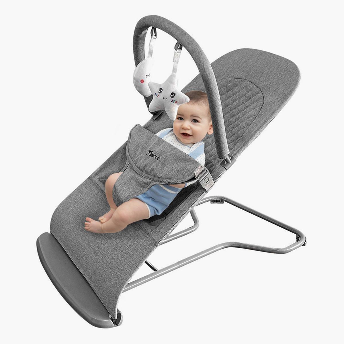 Teknum 3-Stage Baby Bouncer Recliner Seat - Grey-baby-infantactivity-image-10