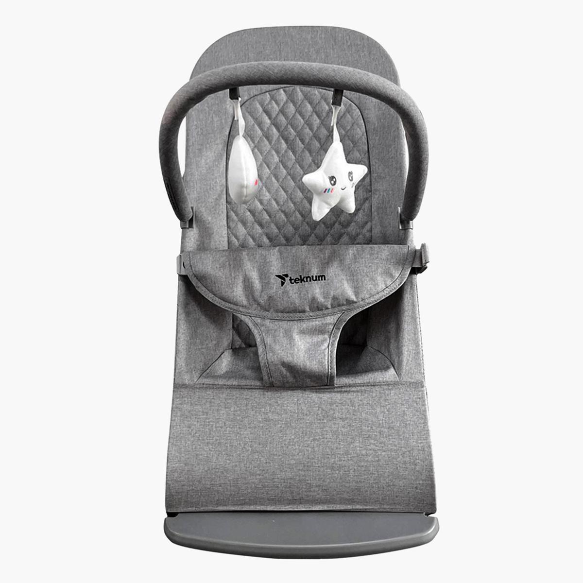 Teknum 3-Stage Baby Bouncer Recliner Seat - Grey-baby-infantactivity-image-11