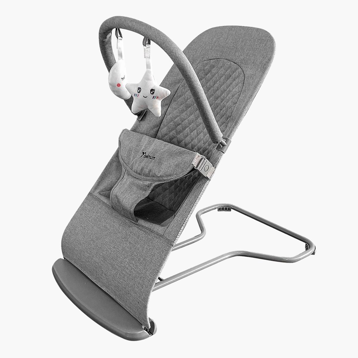 Teknum 3-Stage Baby Bouncer Recliner Seat - Grey-baby-infantactivity-image-12