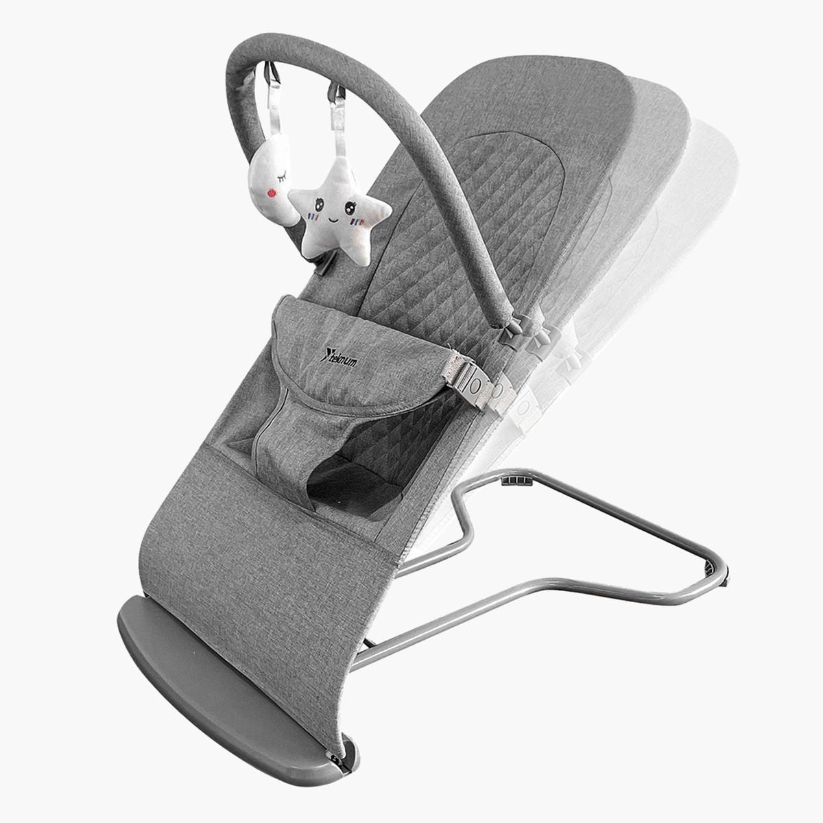 Teknum 3-Stage Baby Bouncer Recliner Seat - Grey-baby-infantactivity-image-8