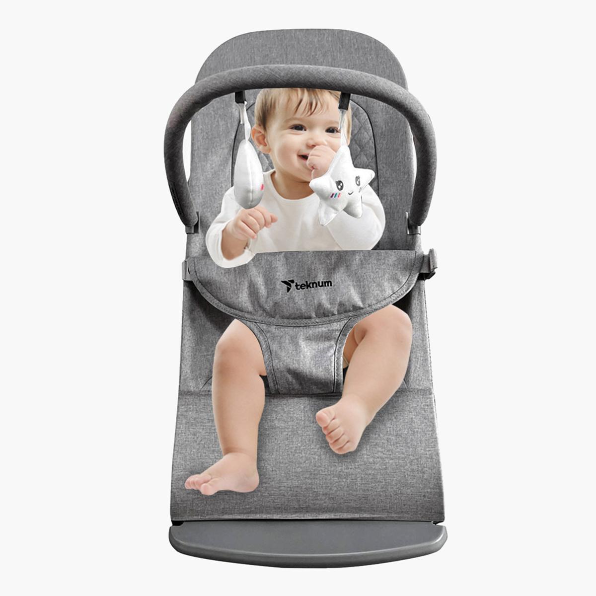 Teknum 3-Stage Baby Bouncer Recliner Seat - Grey-baby-infantactivity-image-9