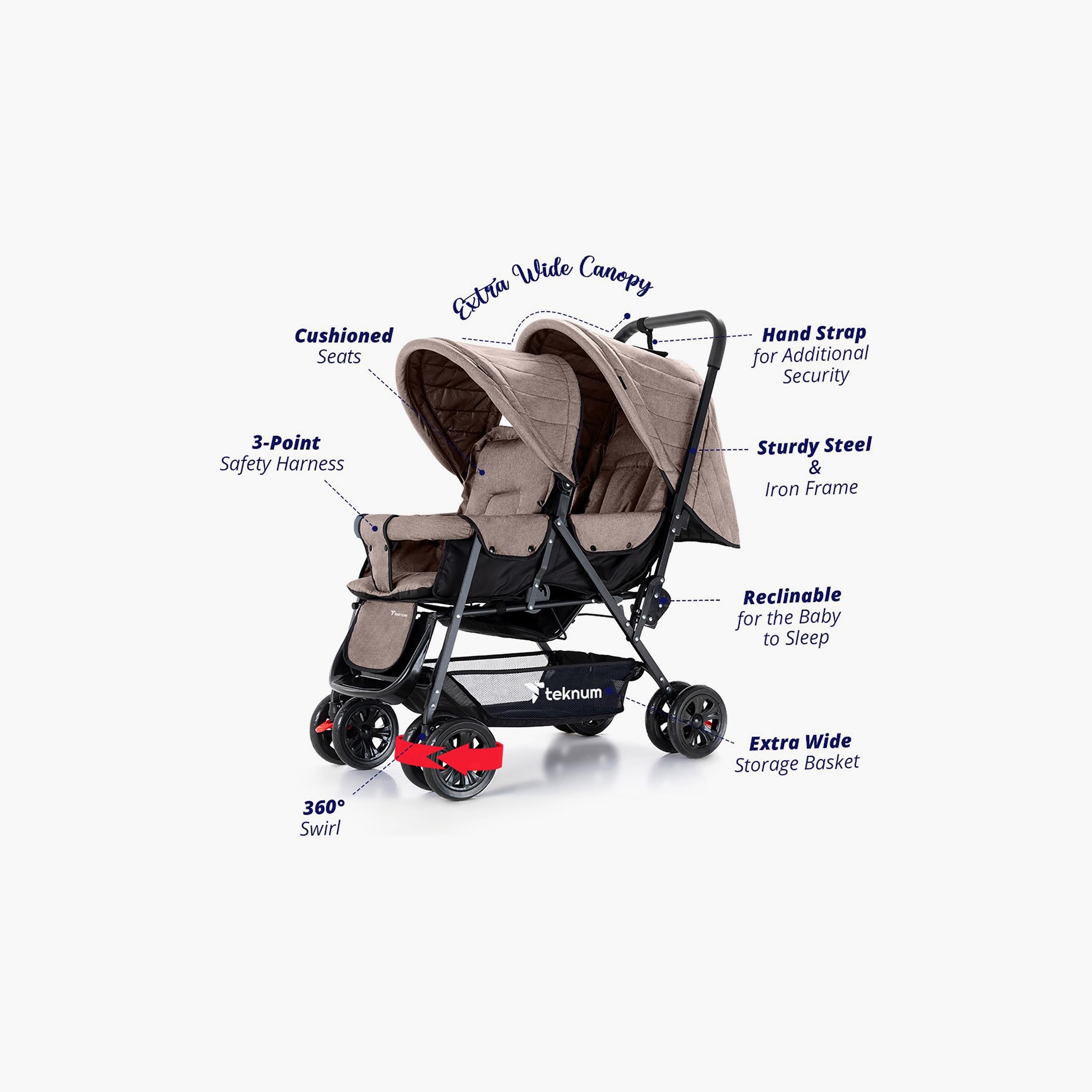 Teknum Double Baby Stroller-baby-gear-strollersandprams-strollers-image-2