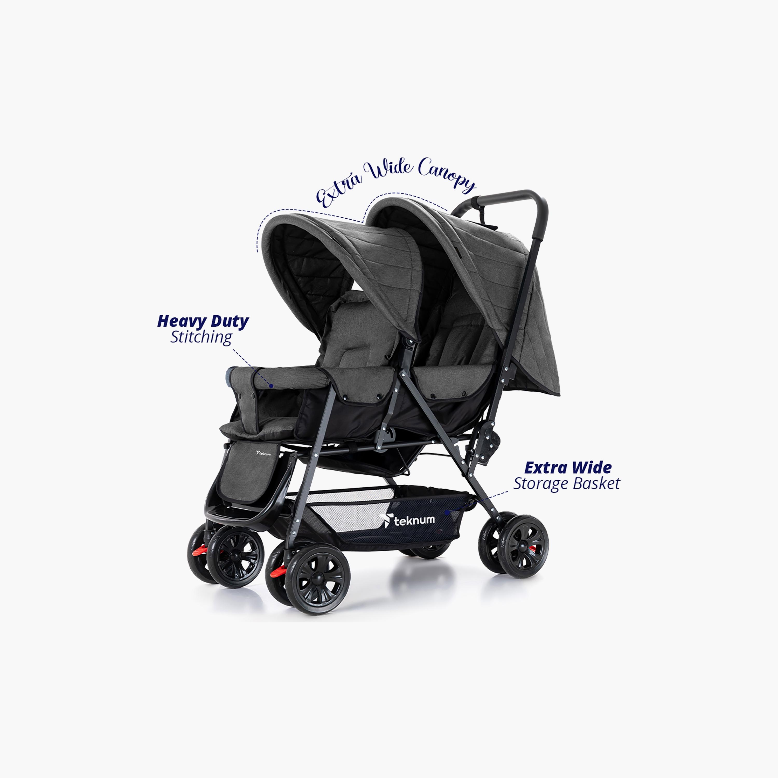Teknum Double Baby Stroller with Canopy-baby-gear-strollersandprams-strollers-image-5