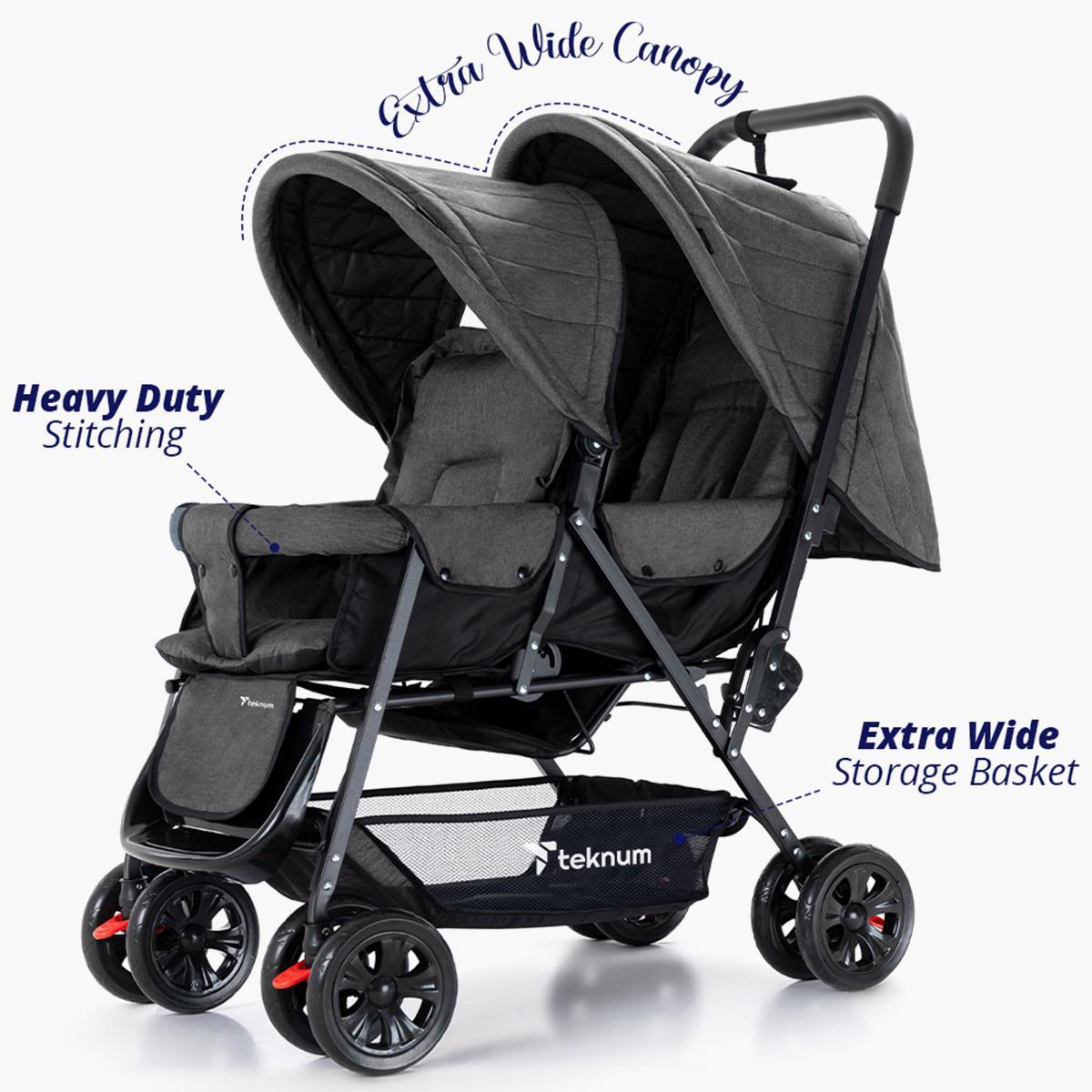 Teknum Double Baby Stroller with Canopy-baby-gear-strollersandprams-strollers-image-8