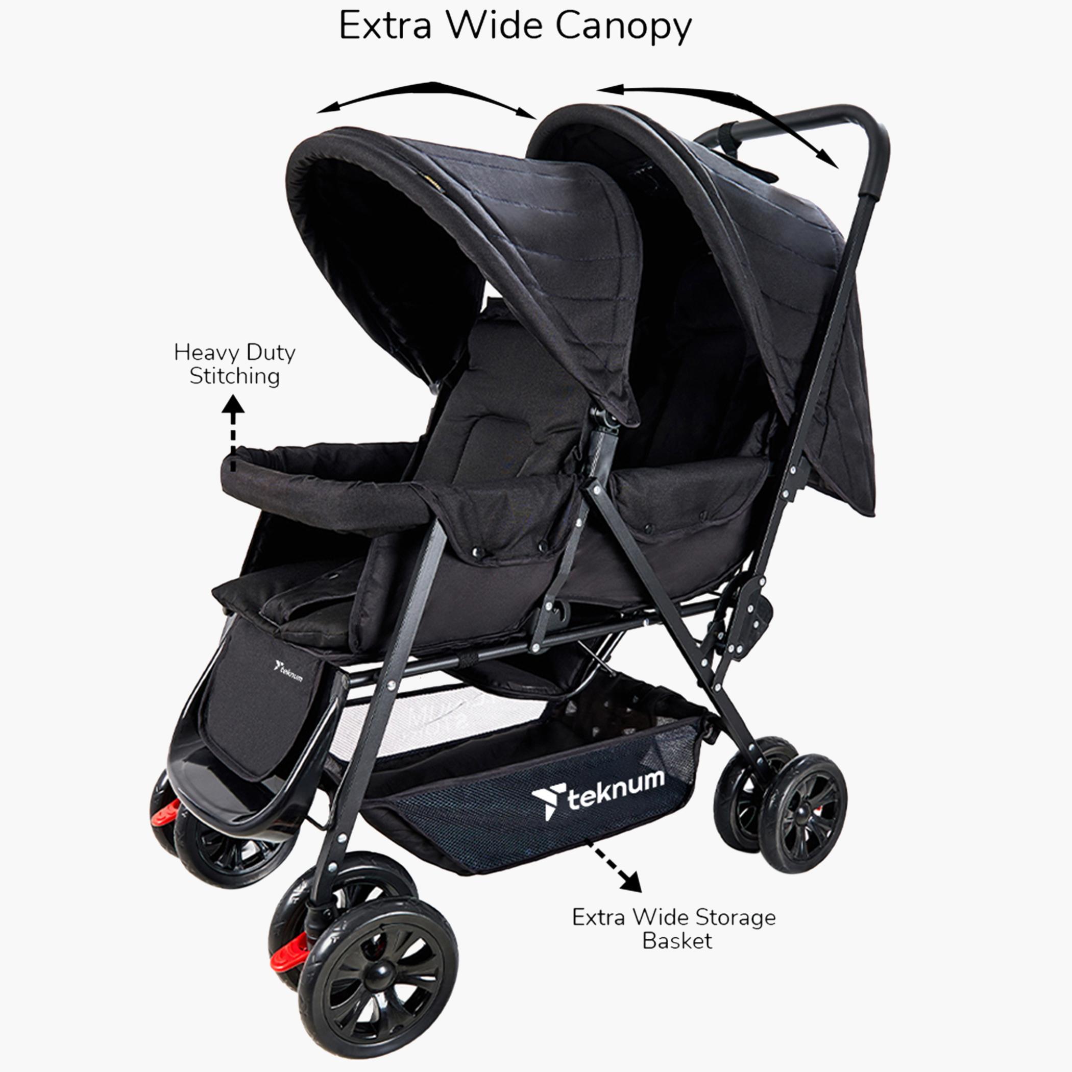 Teknum Double Baby Stroller with Canopy-baby-gear-strollersandprams-strollers-image-9