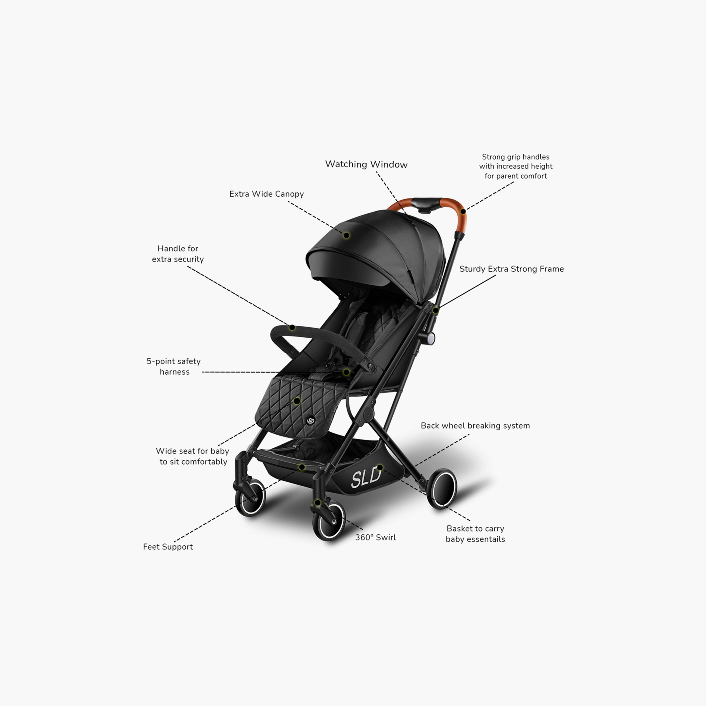 Teknum Travel Lite Stroller with Sunveno Diaper Bag-baby-gear-strollersandprams-strollers-image-6