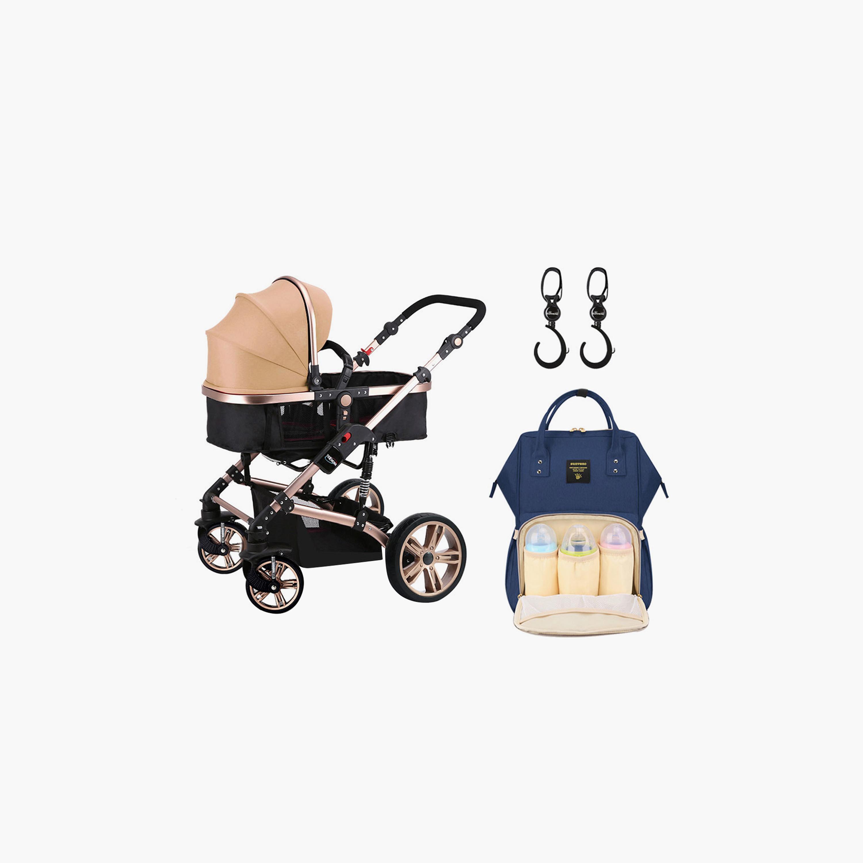 Teknum 3-in-1 Stroller with Diaper Bag and Hooks-baby-gear-strollersandprams-strollers-image-2