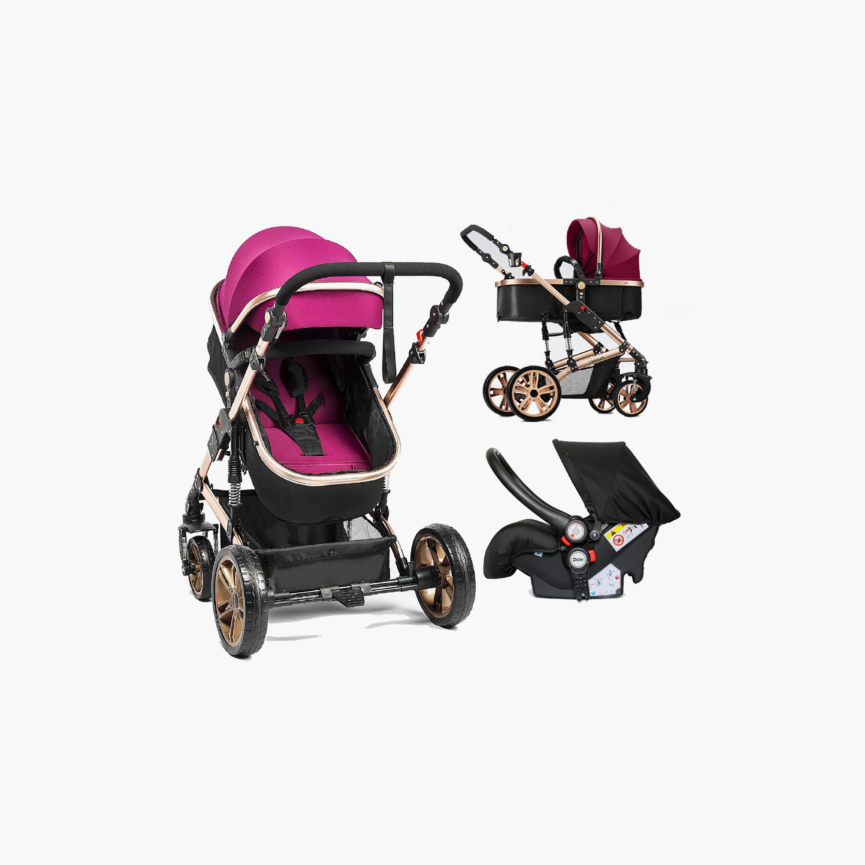 Teknum 3-in-1 Pram Stroller and Infant Car Seat-baby-gear-strollersandprams-travelsystems-image-3