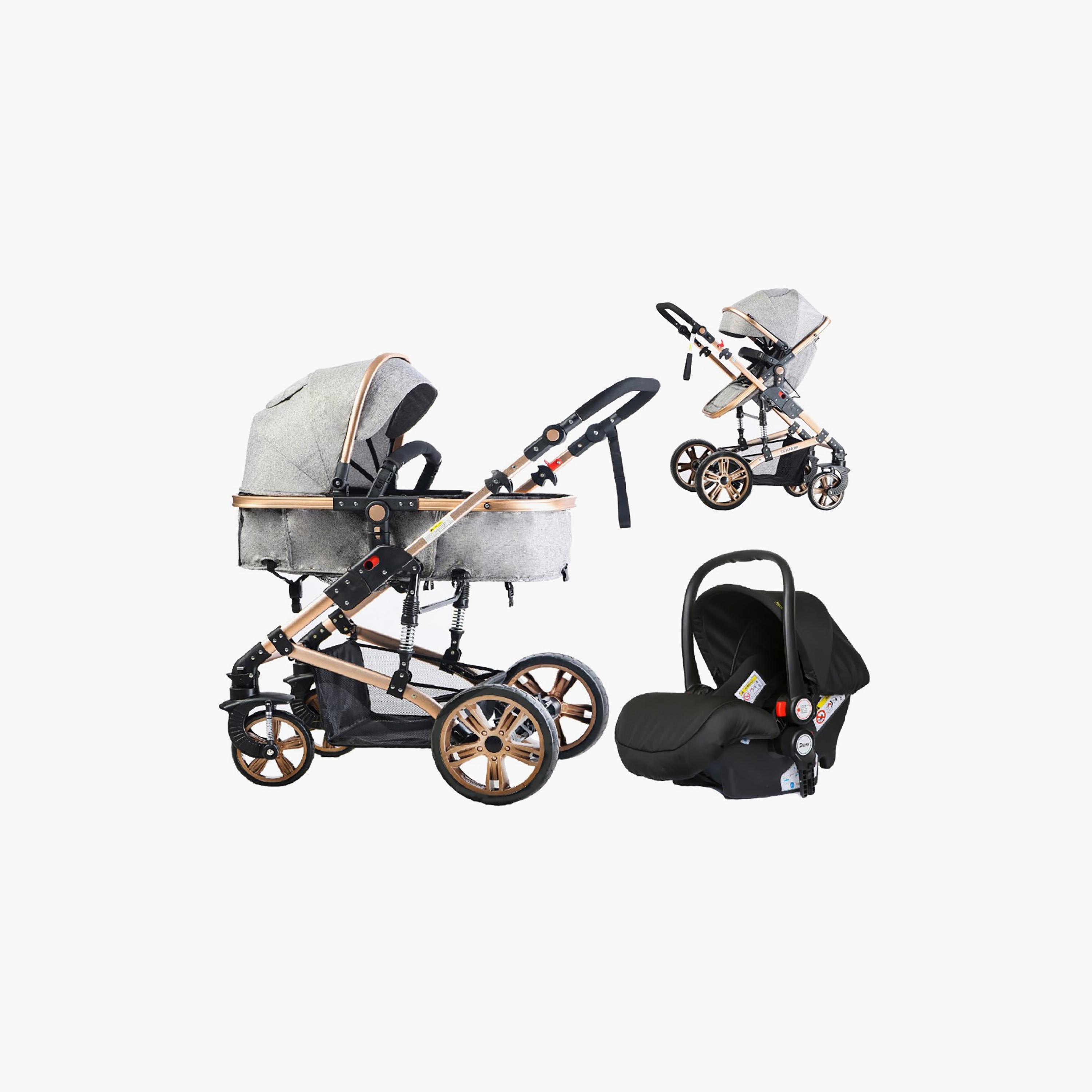 مجموعة عربة أطفال برام 3 في 1 ومقعد سيارة للرضع من تيكنوم-baby-gear-strollersandprams-travelsystems-image-5