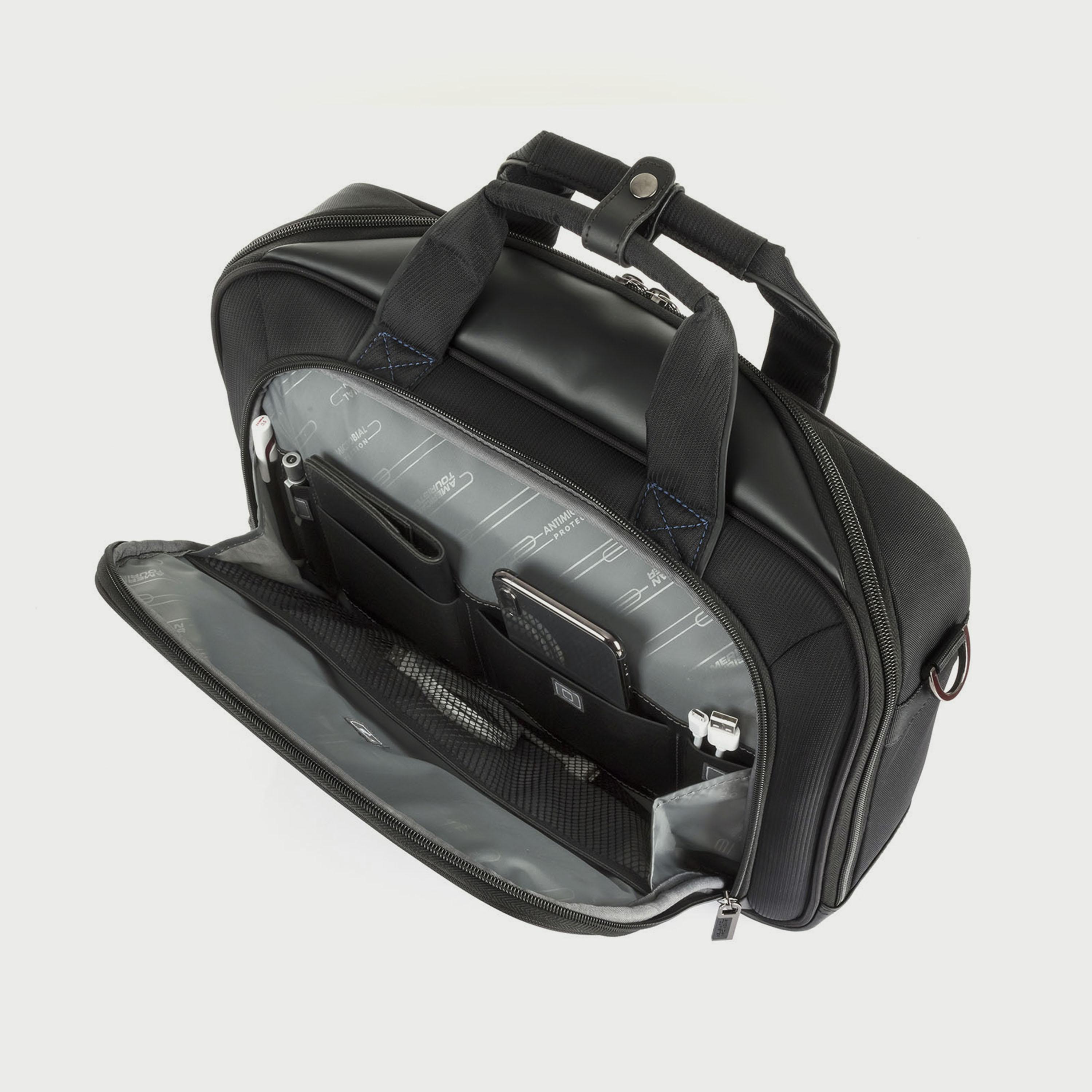 حقيبة لاب توب من امريكان توريستر ميريت ذات متوسطة بلون اسود / ازرق -men-bags-image-4