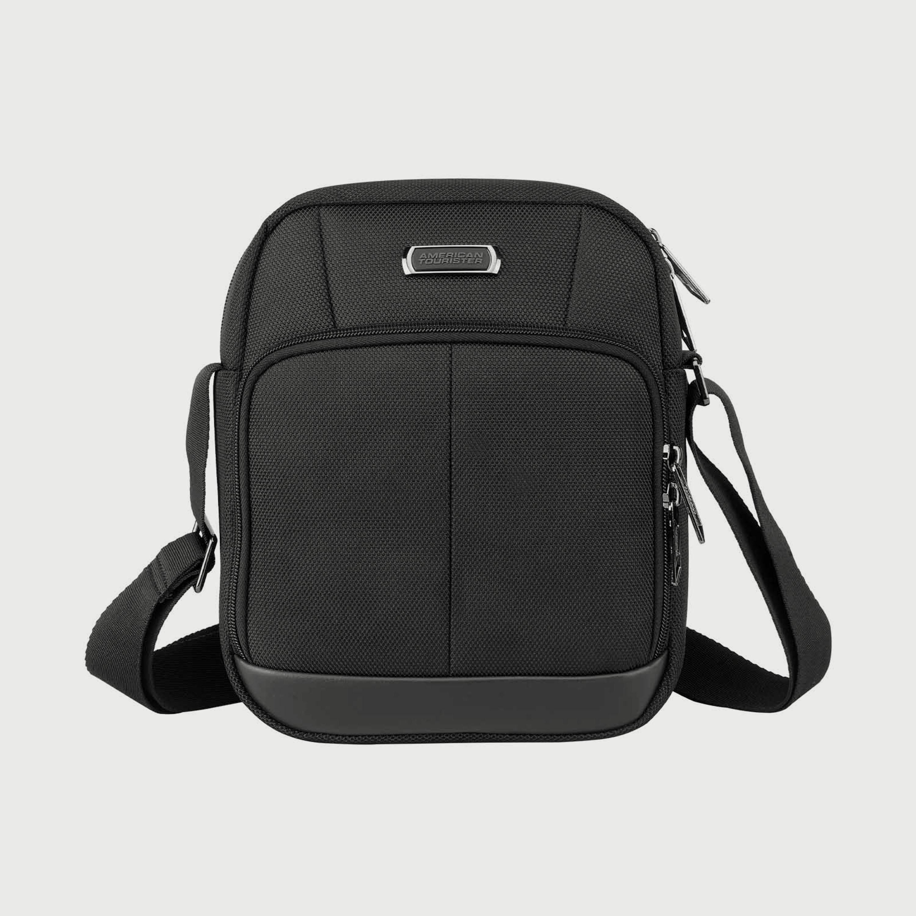 American Tourister Textured Shoulder Bag with Zip Closure | 251-2501-004916-travel-accessories-image-1