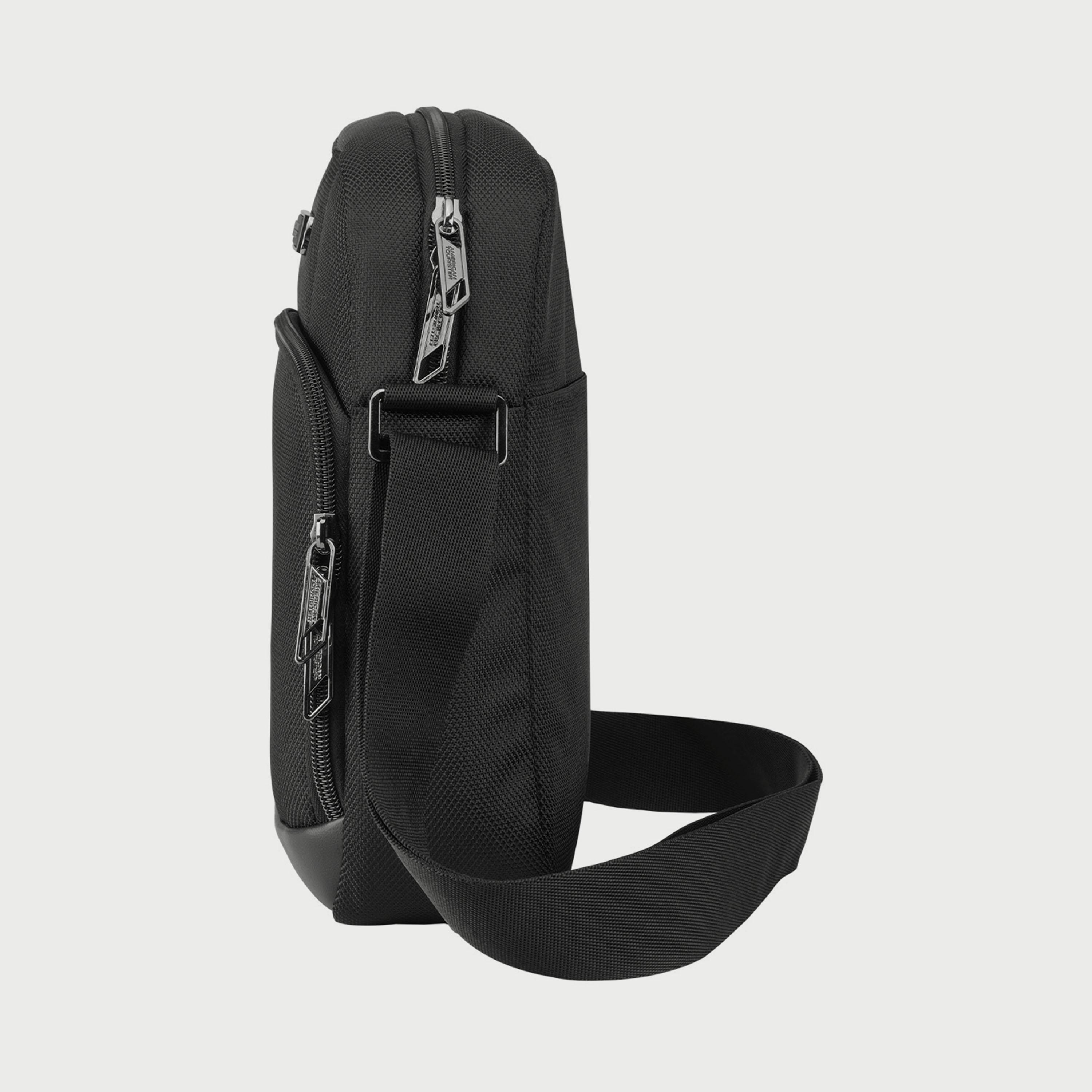 American Tourister Textured Shoulder Bag with Zip Closure | 251-2501-004916-travel-accessories-image-5