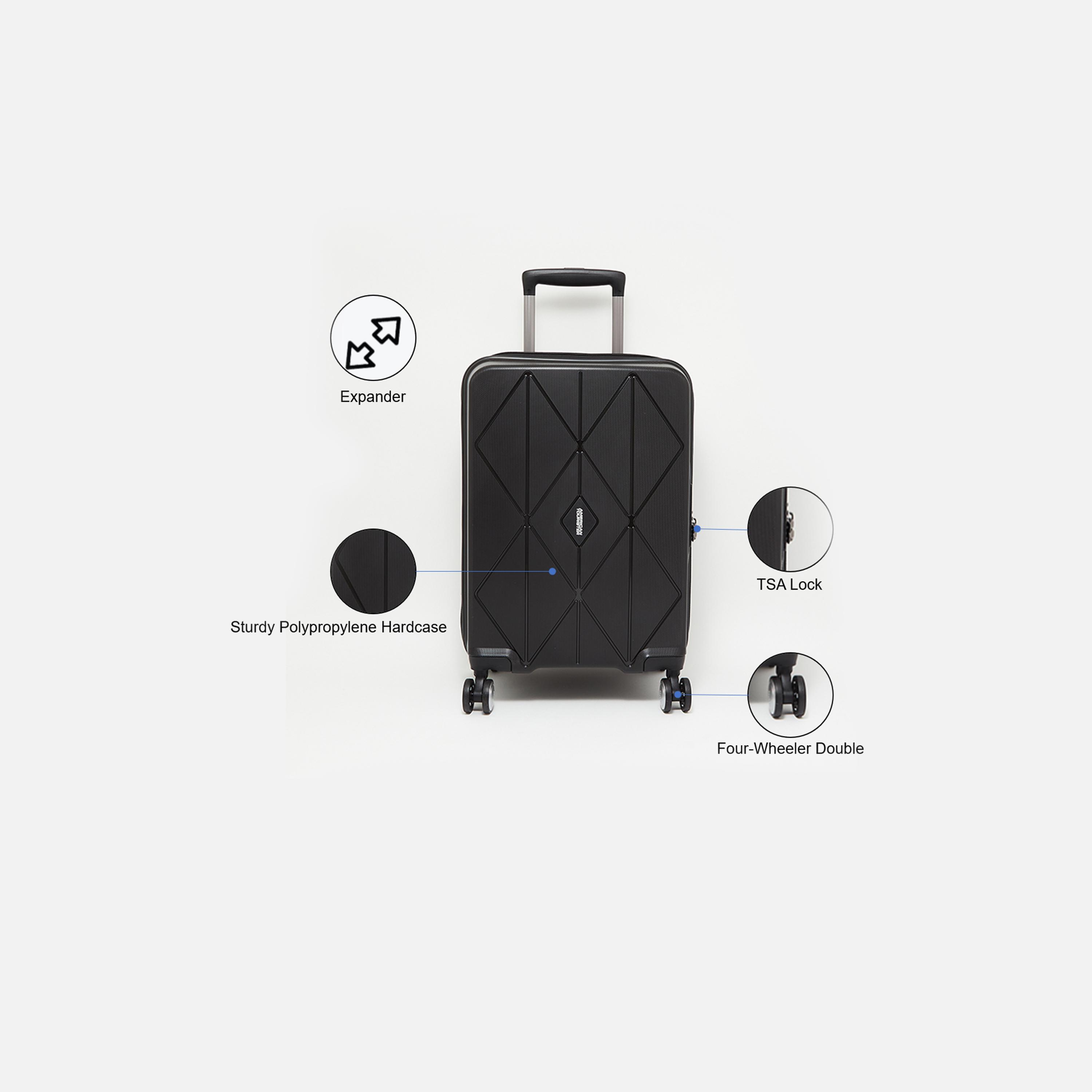 American Tourister Argyle 55 CM Cabin Polypropylene Hardcase 4-Wheeler Spinner Trolley Bag with TSA Lock | 251-2501-004884-travel-luggagesandbags-luggage-image-3