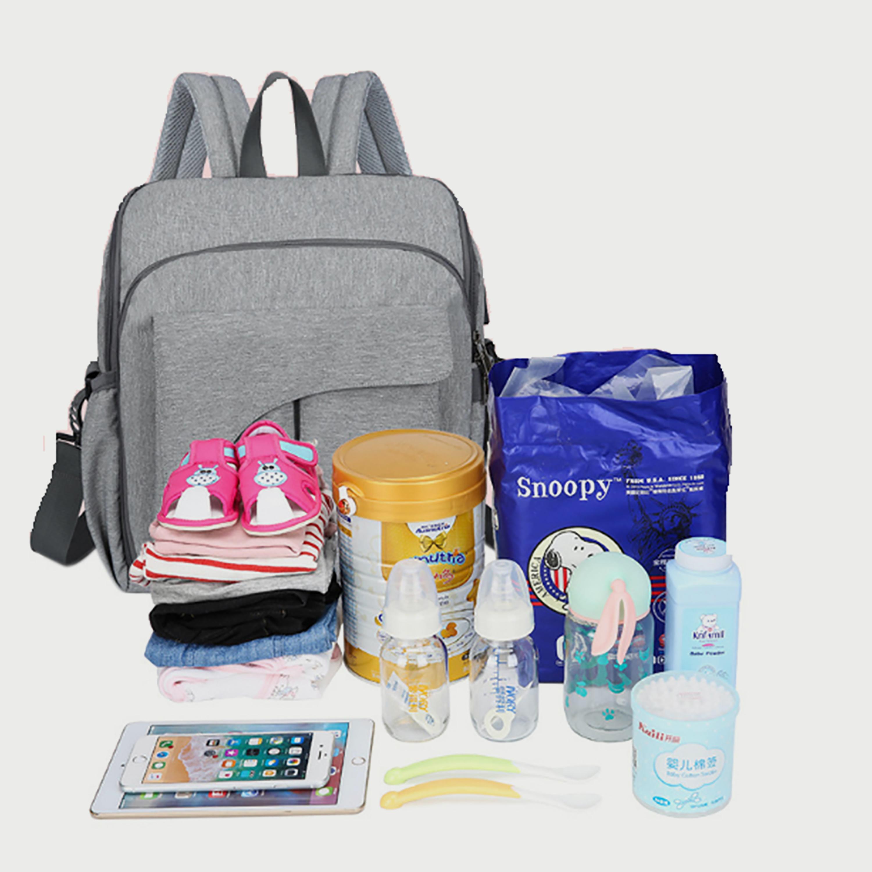 حقيبة  مامي من بيبي لاف، رمادي-baby-gear-diaperbags-image-1