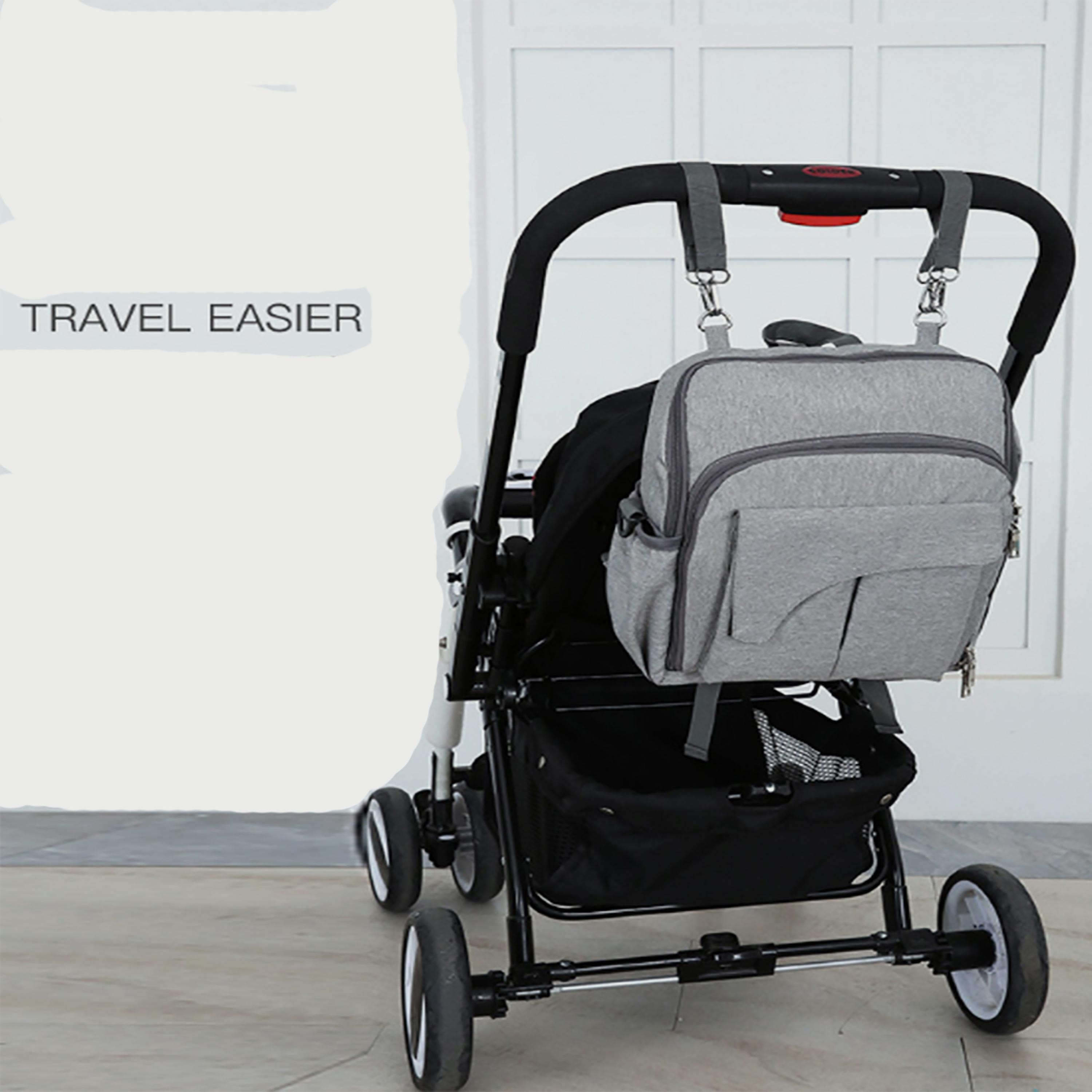 حقيبة  مامي من بيبي لاف، رمادي-baby-gear-diaperbags-image-8
